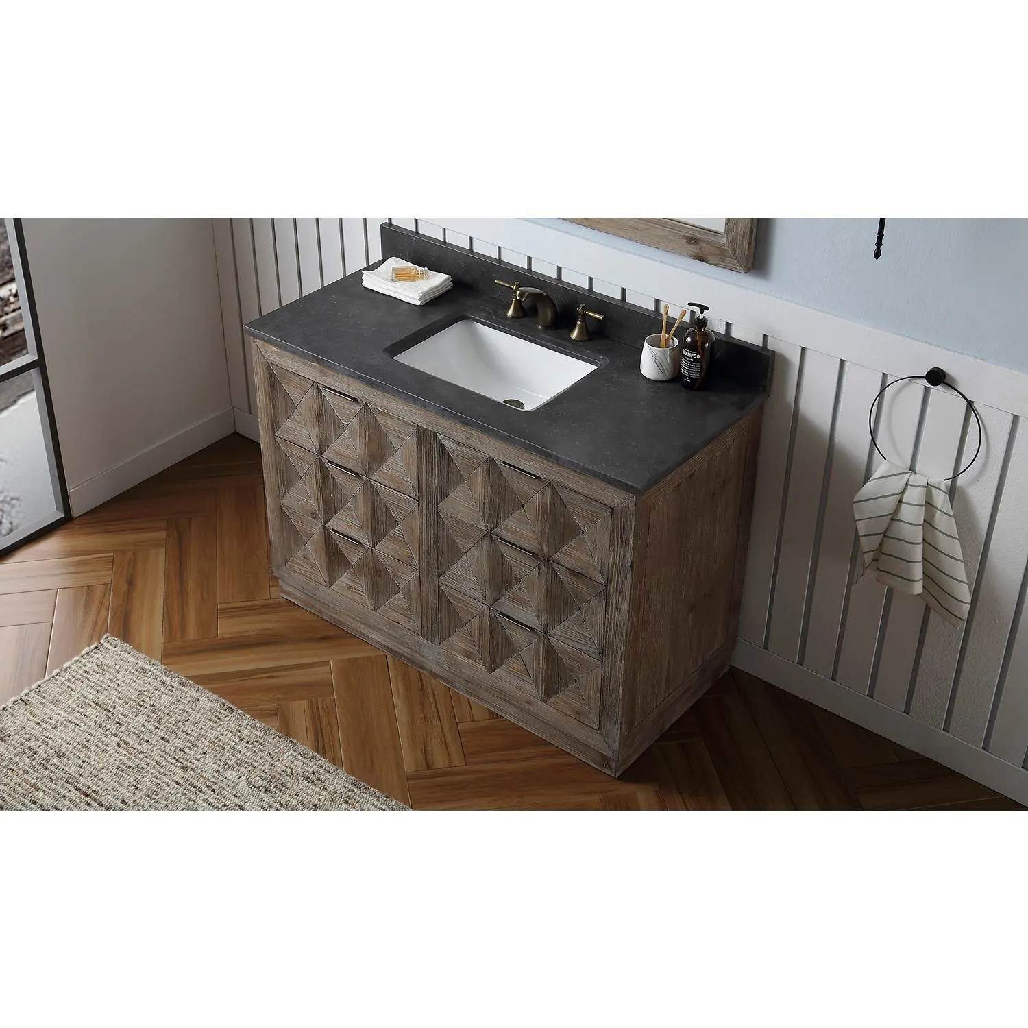 Legion Furniture 48 Inch Moon Stone Top Ceramic Sink Vanity Cabinet - image 11