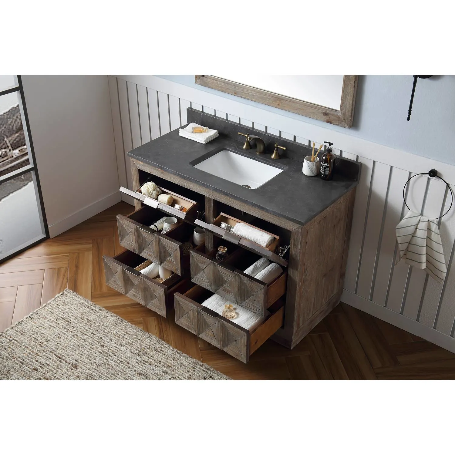 Legion Furniture 48 Inch Moon Stone Top Ceramic Sink Vanity Cabinet - image 5