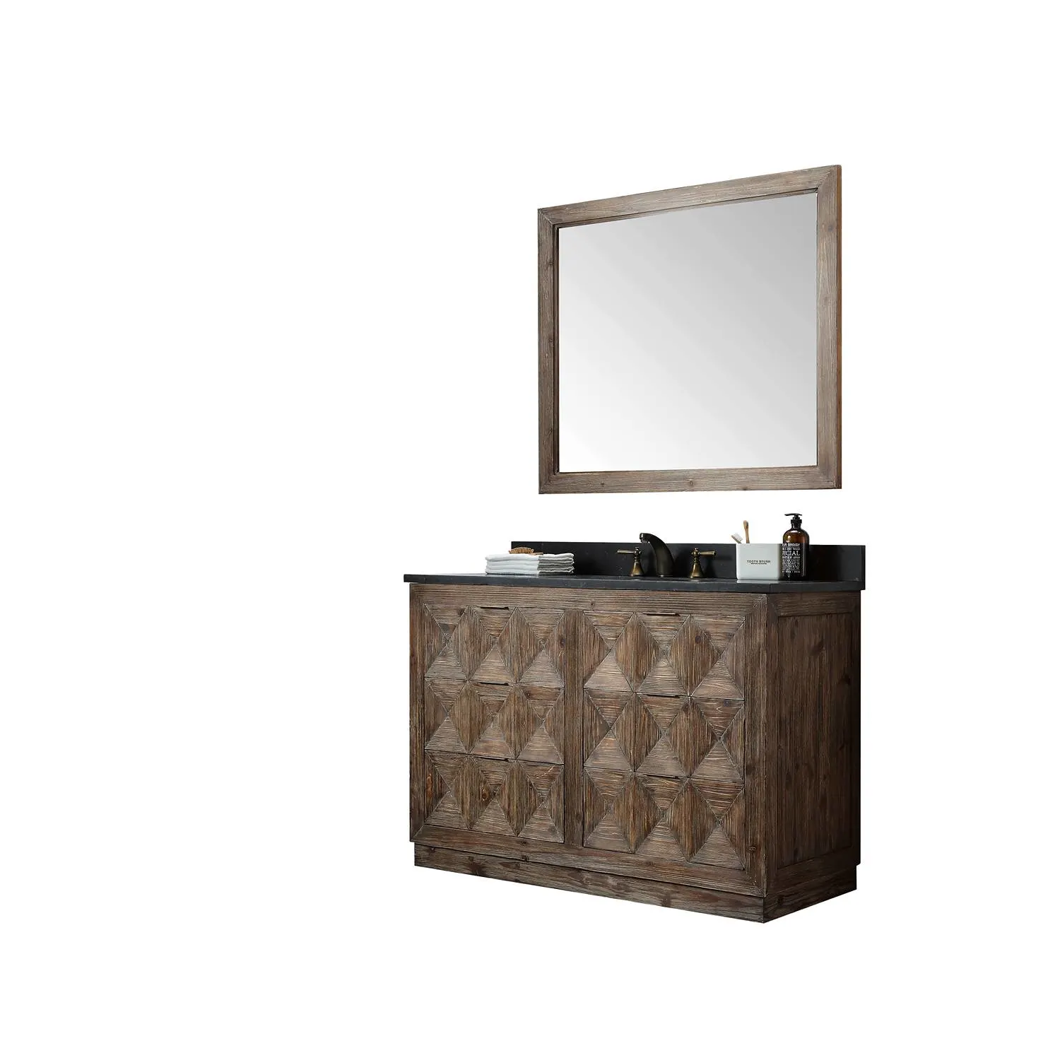 Legion Furniture 48 Inch Moon Stone Top Ceramic Sink Vanity Cabinet - image 9