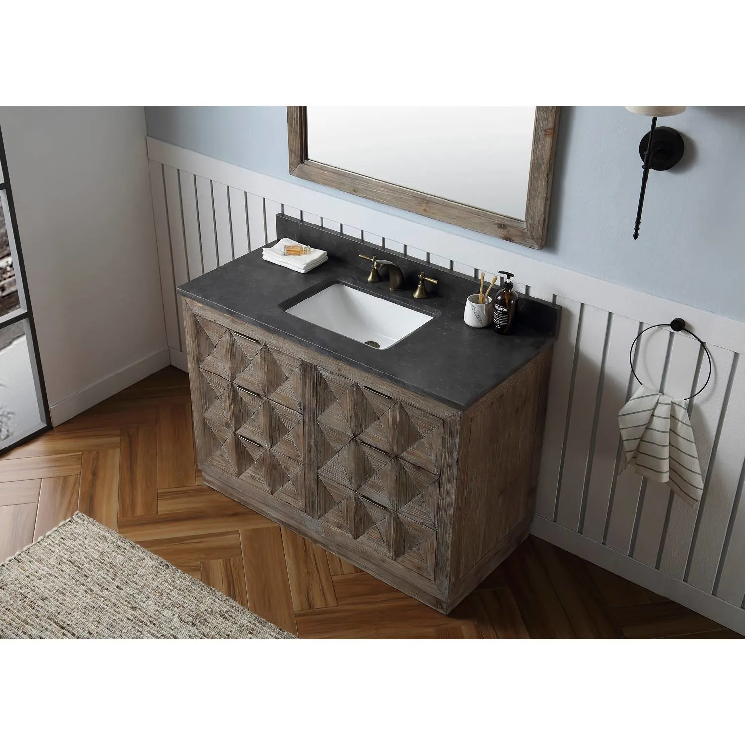 Legion Furniture 48 Inch Moon Stone Top Ceramic Sink Vanity Cabinet - image 10