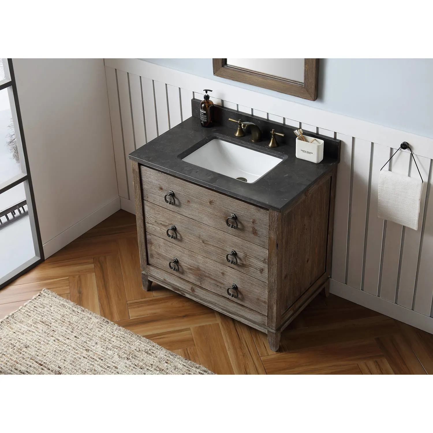 Legion Furniture 36 Inch Moon Stone Top Ceramic Sink Vanity Cabinet - image 11