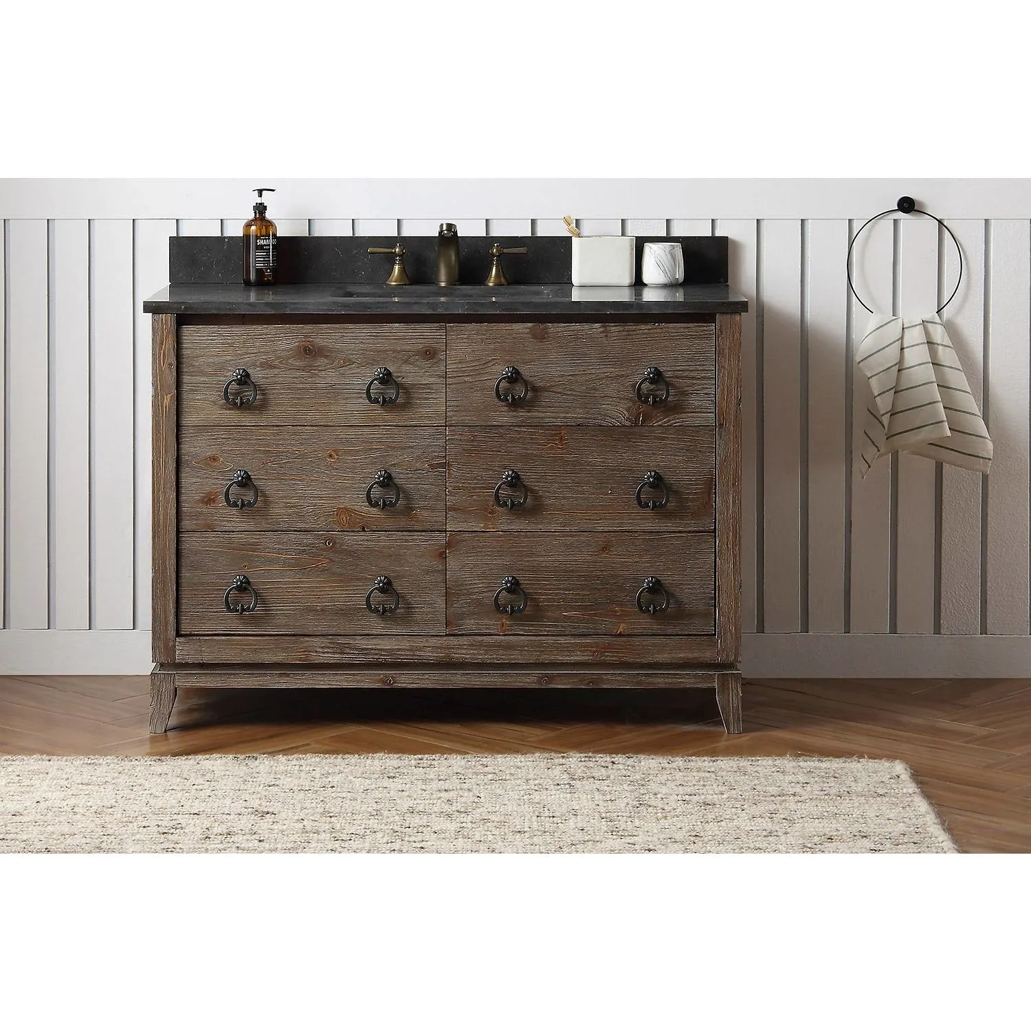 Legion Furniture 48 Inch Moon Stone Top Ceramic Sink Vanity Cabinet - image 2