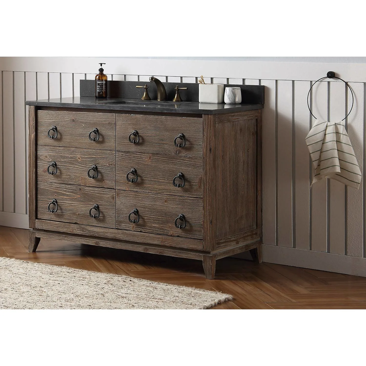 Legion Furniture 48 Inch Moon Stone Top Ceramic Sink Vanity Cabinet - image 9