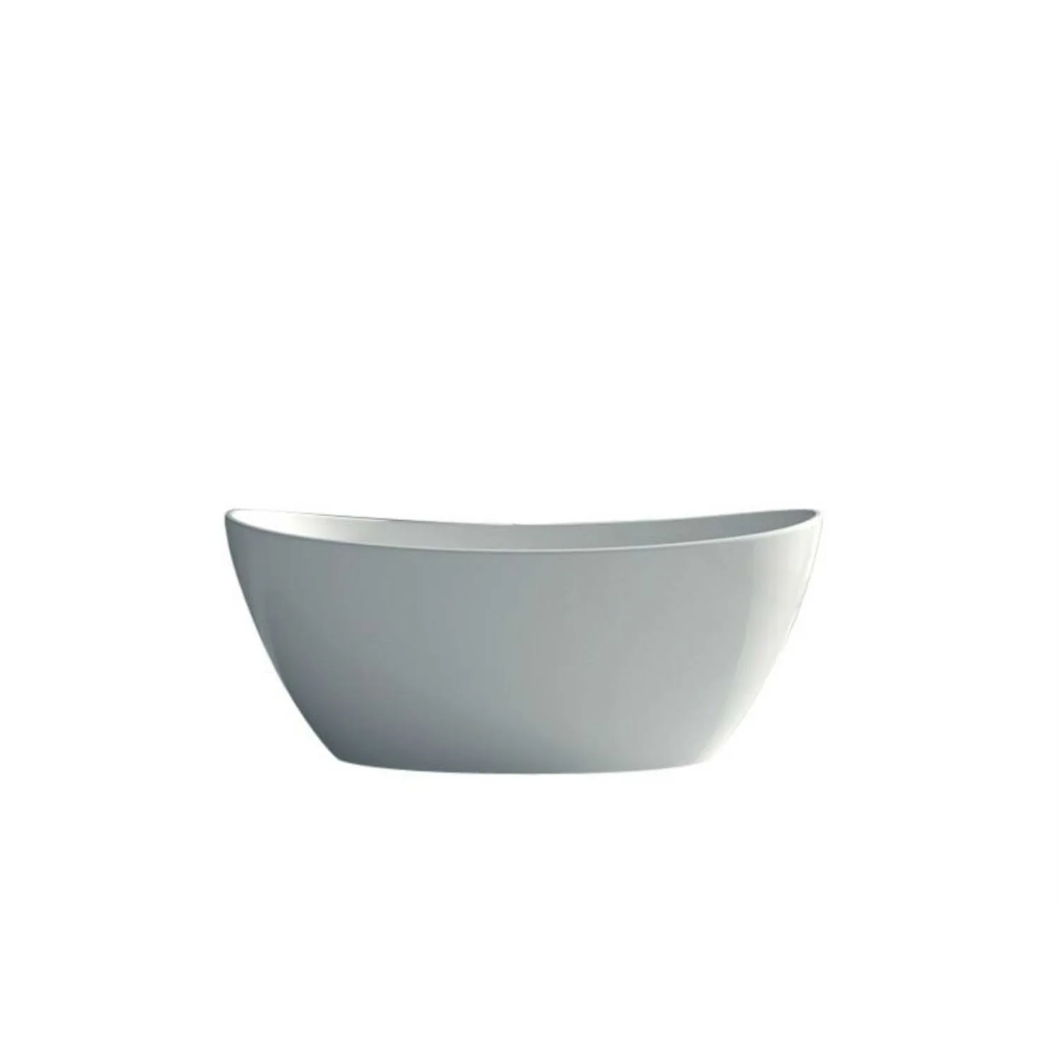 Legion Furniture 64.2 Inch No Faucet Matt White Solid Surface Bathtub