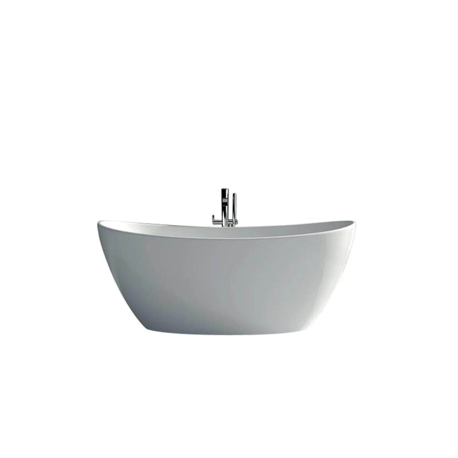 Legion Furniture 64.2 Inch No Faucet Matt White Solid Surface Bathtub - image 9