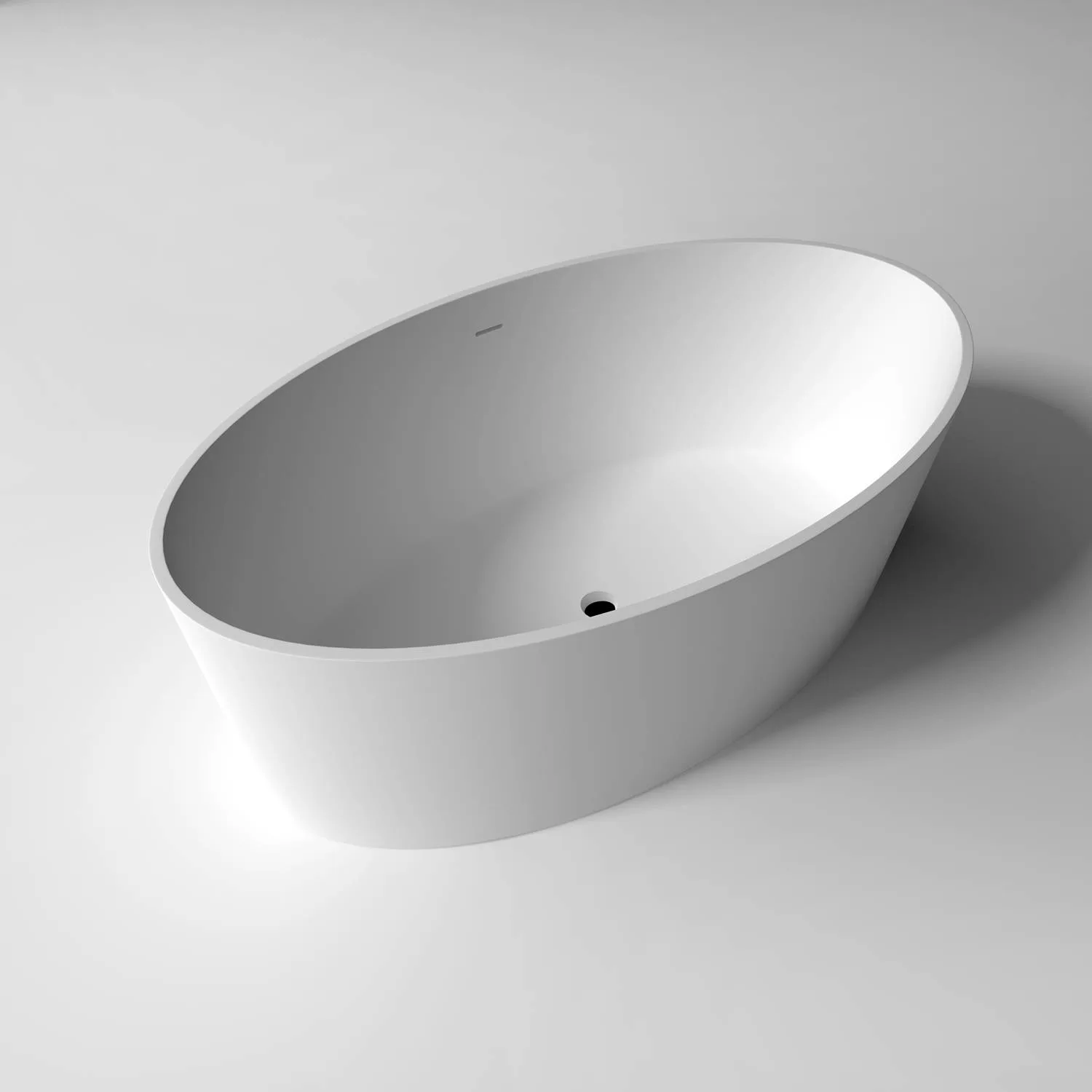 Legion Furniture 63 Inch No Faucet Matt White Solid Surface Bathtub - image 4