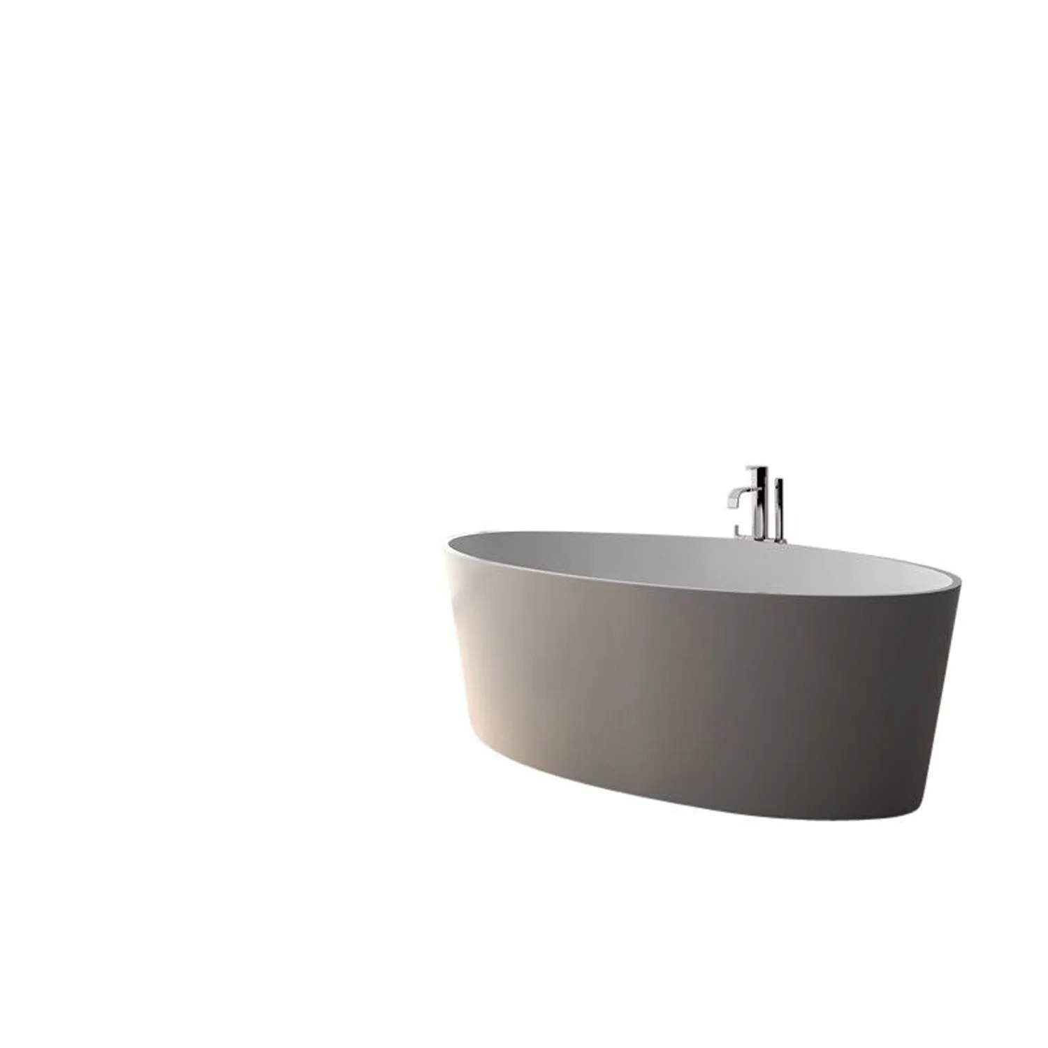 Legion Furniture 63 Inch No Faucet Matt White Solid Surface Bathtub - image 7
