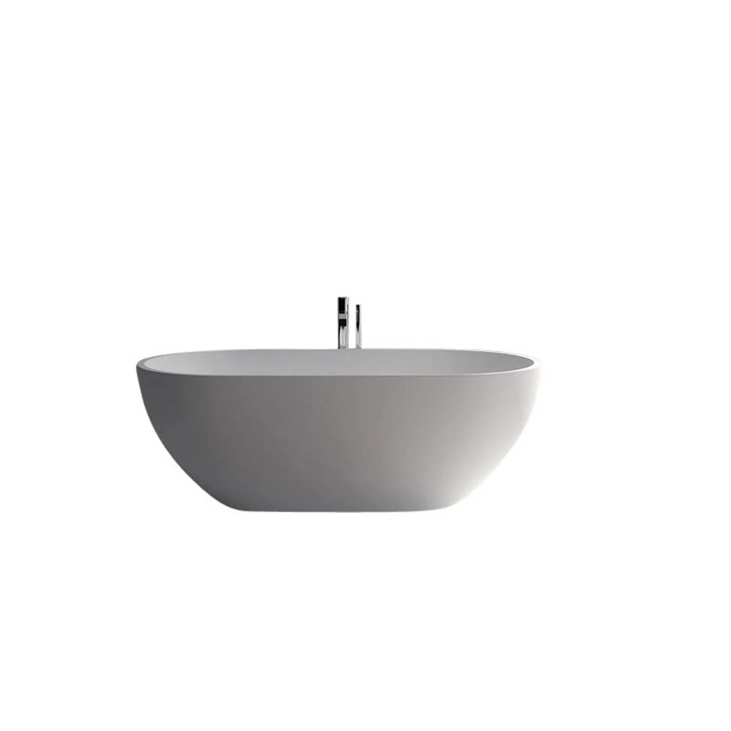 Legion Furniture 70.1 Inch No Faucet Matt White Solid Surface Bathtub - image 9