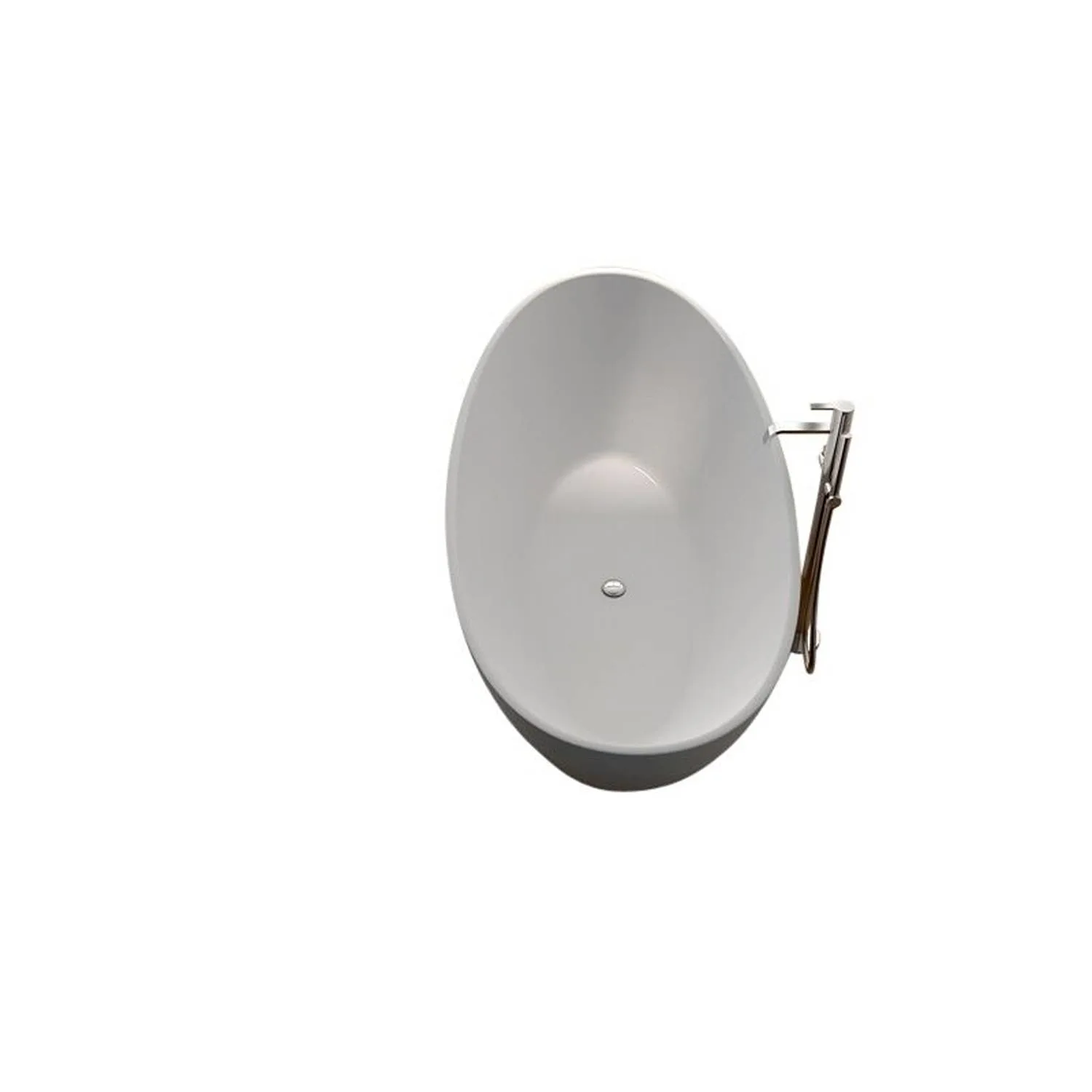 Legion Furniture 70.7 Inch No Faucet Matt White Solid Surface Bathtub - image 2