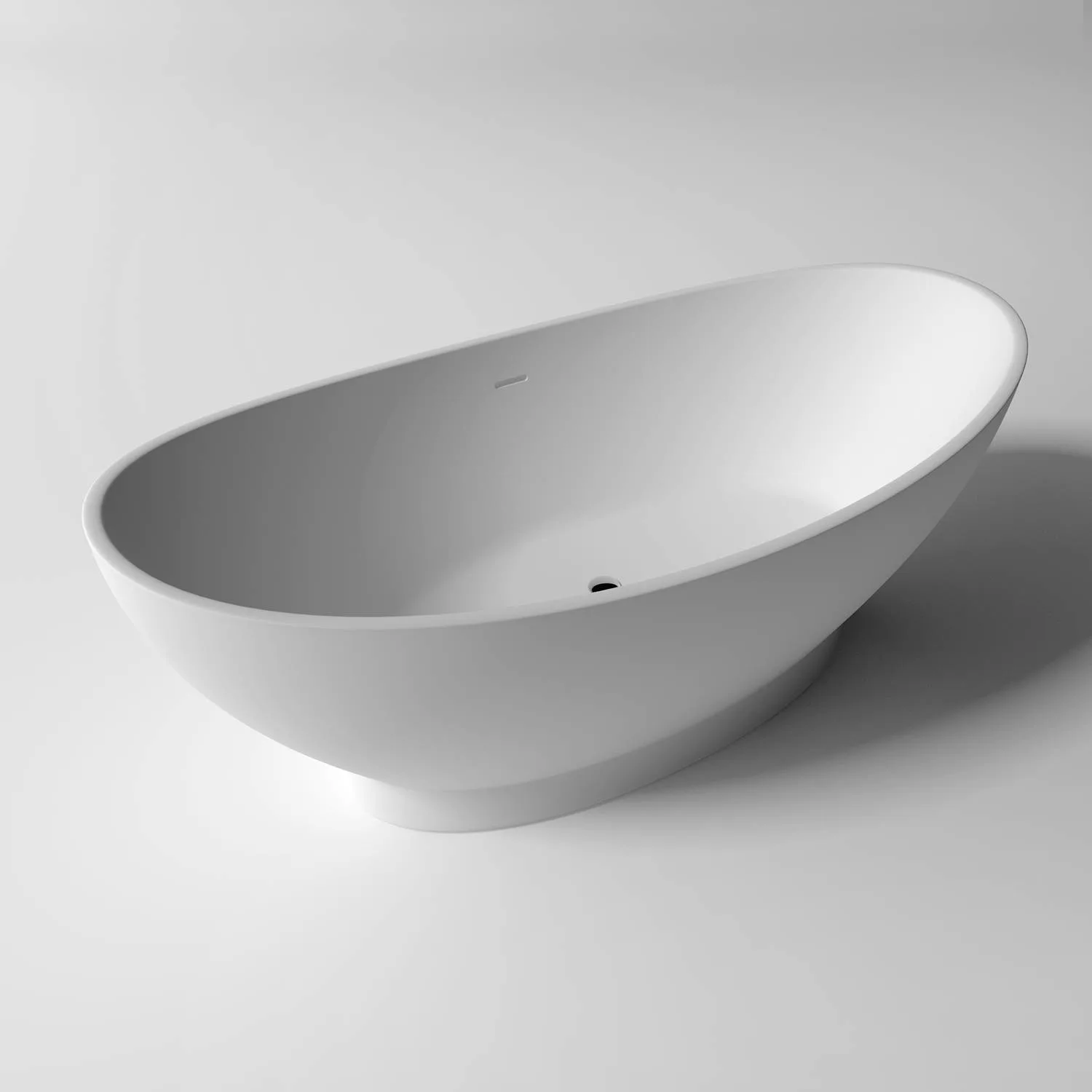 Legion Furniture 70.7 Inch No Faucet Matt White Solid Surface Bathtub - image 4