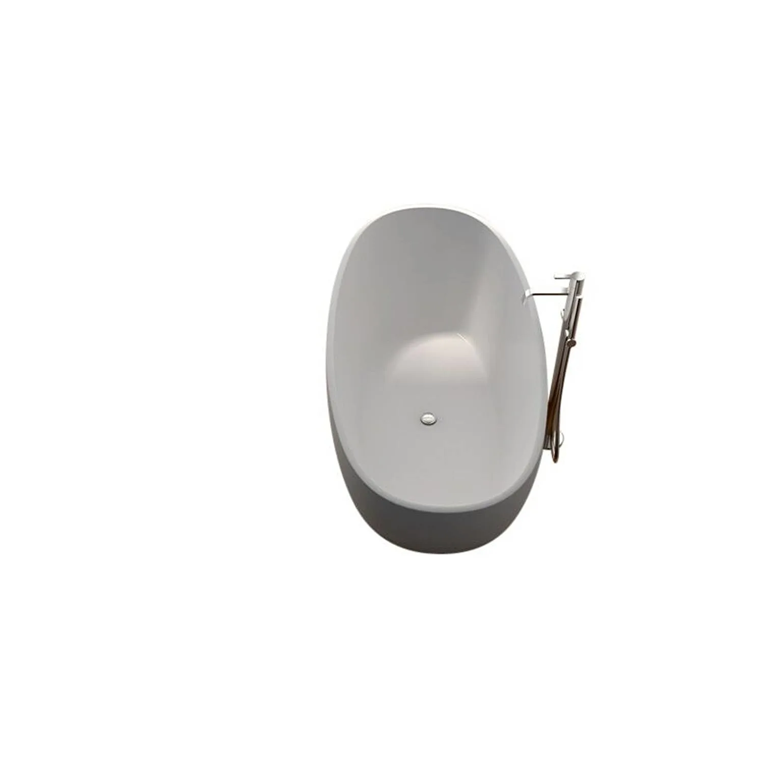 Legion Furniture 65 Inch No Faucet Matt White Solid Surface Bathtub - image 2