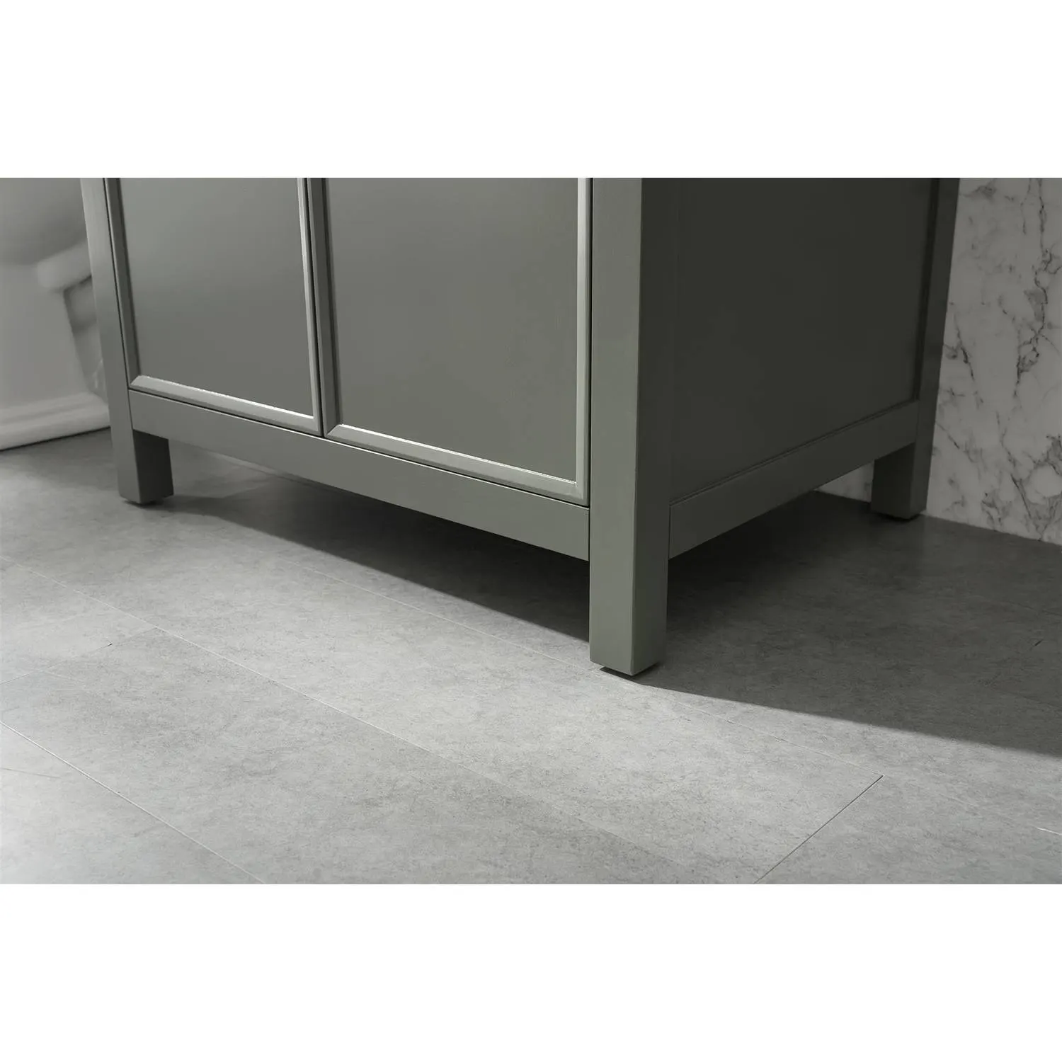 Legion Furniture 30 Inch Blue Lime Stone Top Pewter Green Vanity Cabinet - image 5