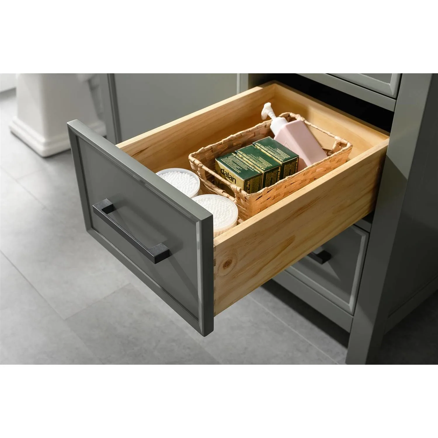 Legion Furniture 36 Inch Blue Lime Stone Top Pewter Green Vanity Cabinet - image 11