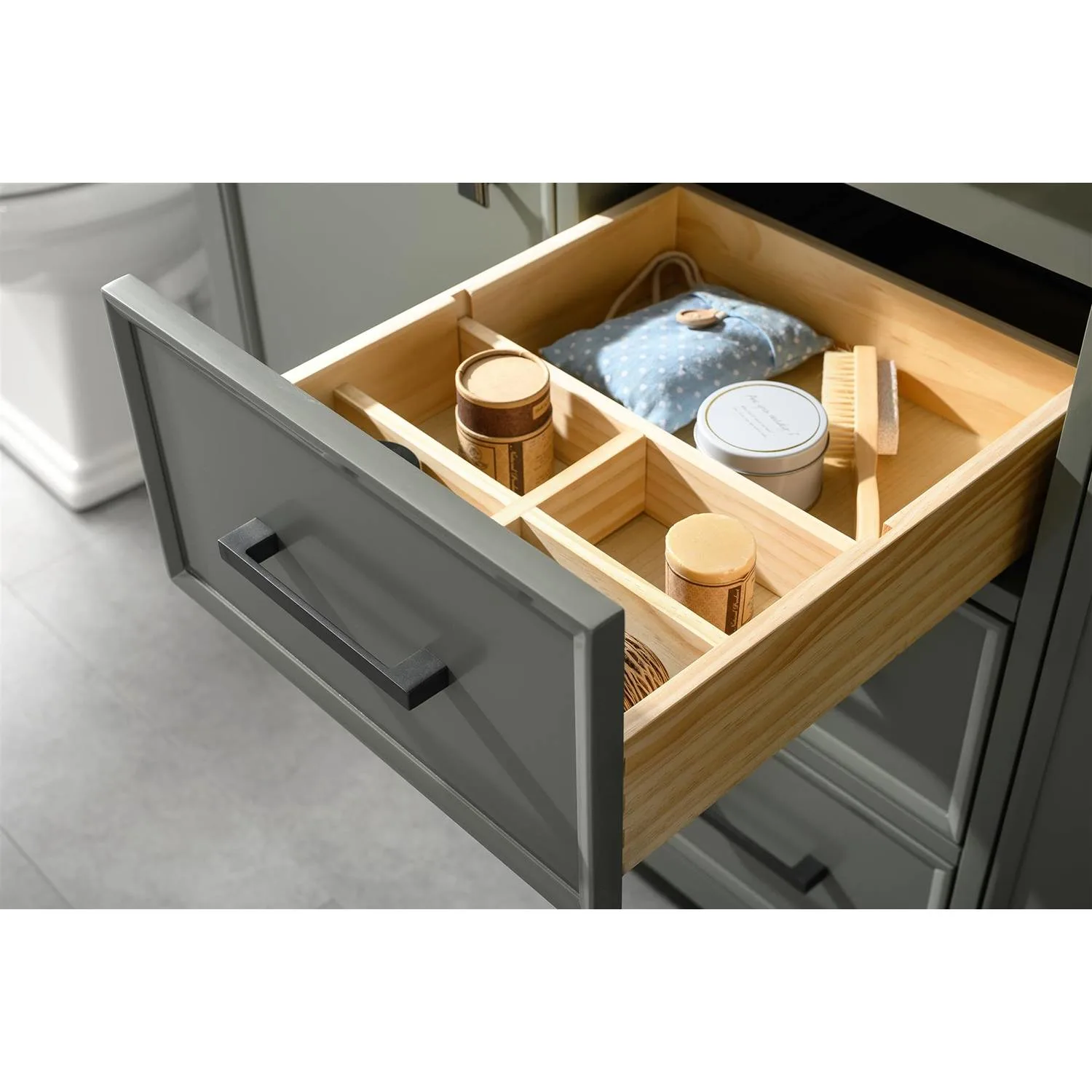 Legion Furniture 54 Inch Blue Lime Stone Top Pewter Green Vanity Cabinet - image 18