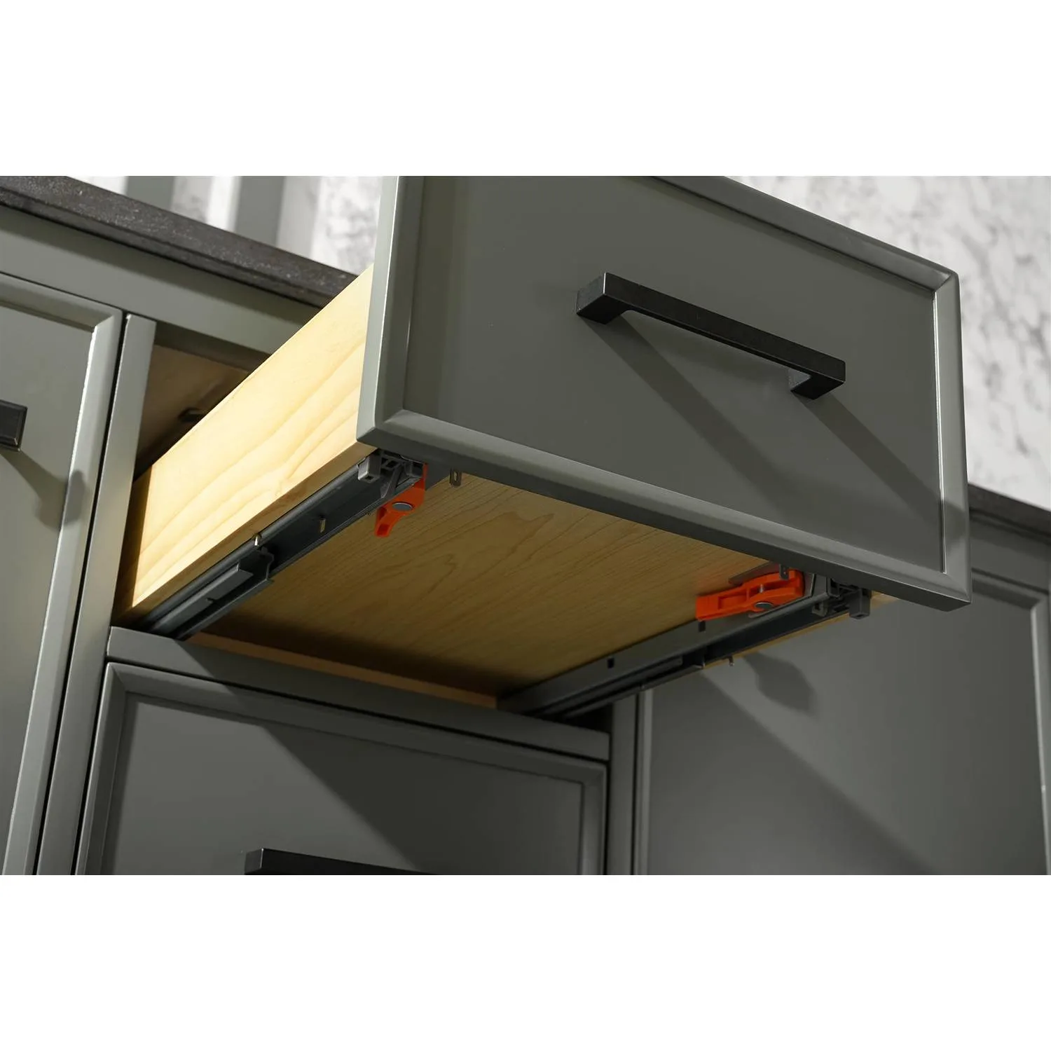 Legion Furniture 54 Inch Blue Lime Stone Top Pewter Green Vanity Cabinet - image 19