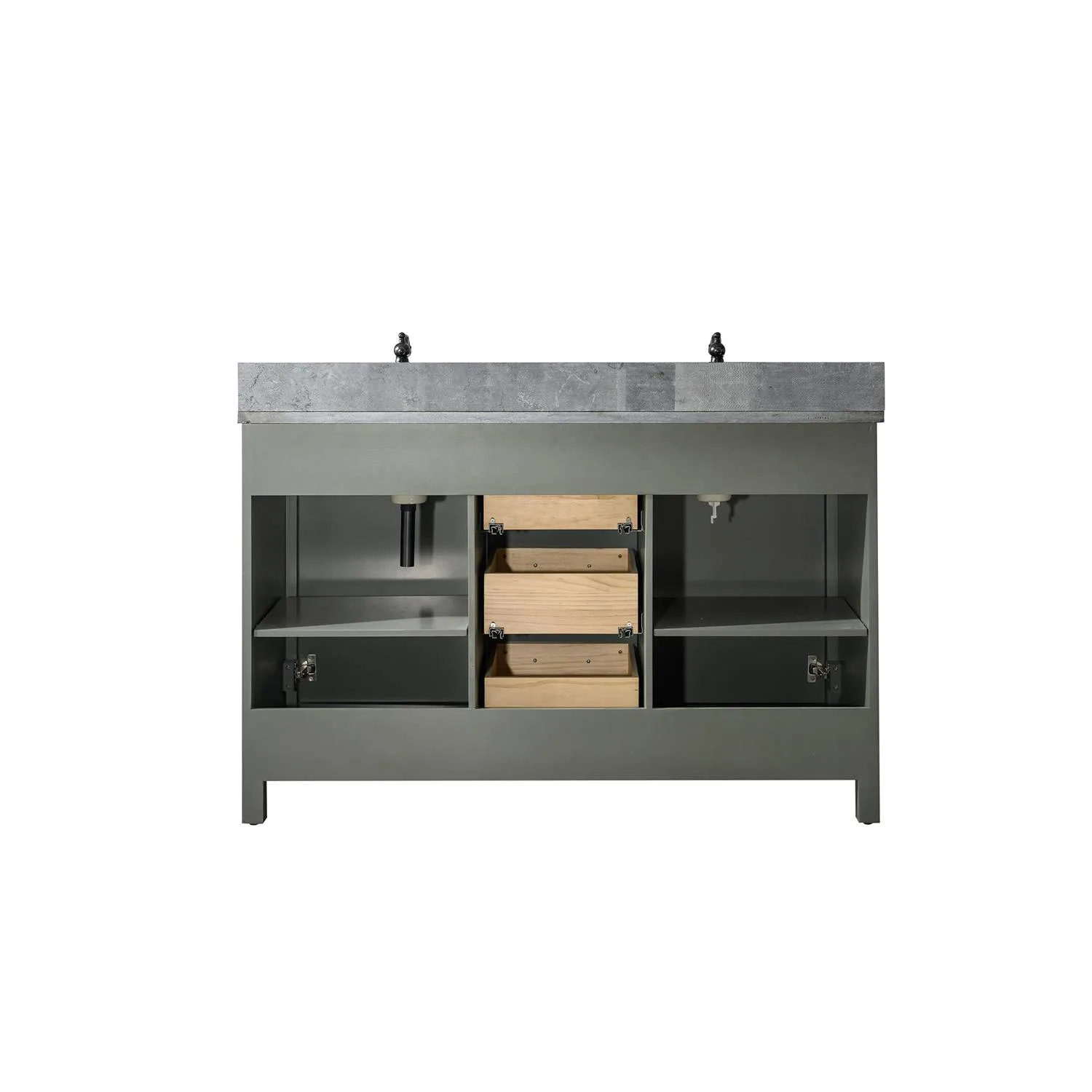 Legion Furniture 54 Inch Blue Lime Stone Top Pewter Green Vanity Cabinet - image 20