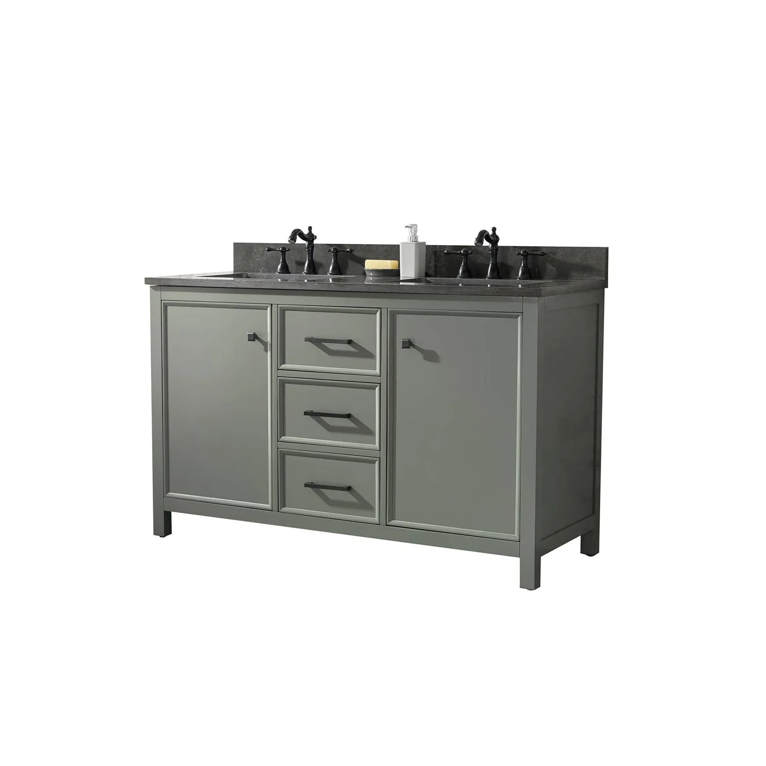 Legion Furniture 54 Inch Blue Lime Stone Top Pewter Green Vanity Cabinet - image 22