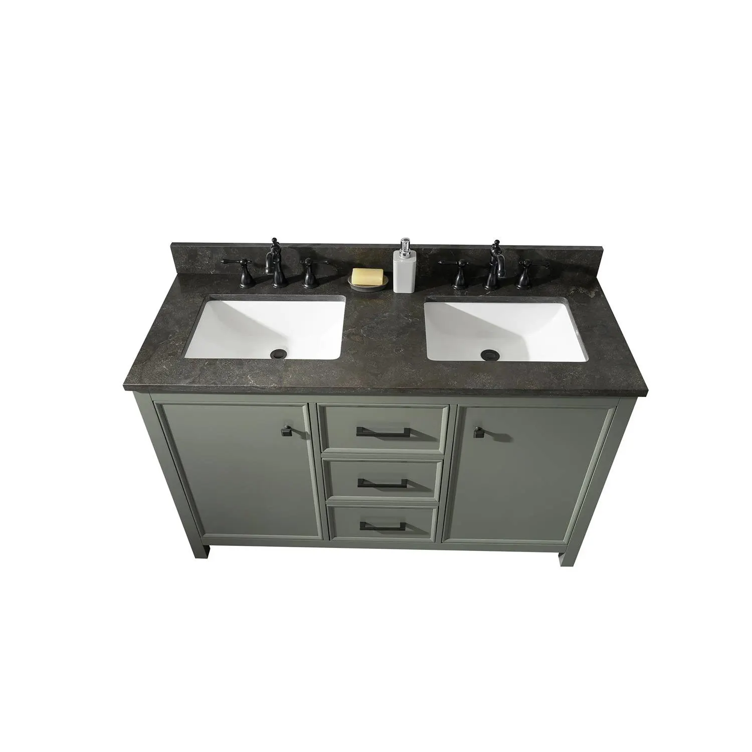 Legion Furniture 54 Inch Blue Lime Stone Top Pewter Green Vanity Cabinet - image 24