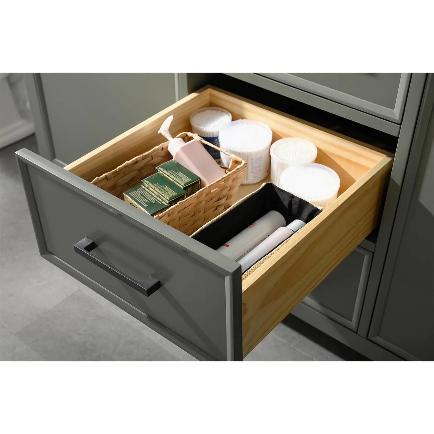 Legion Furniture 60 Inch Blue Lime Stone Top Pewter Green Vanity Cabinet - image 10