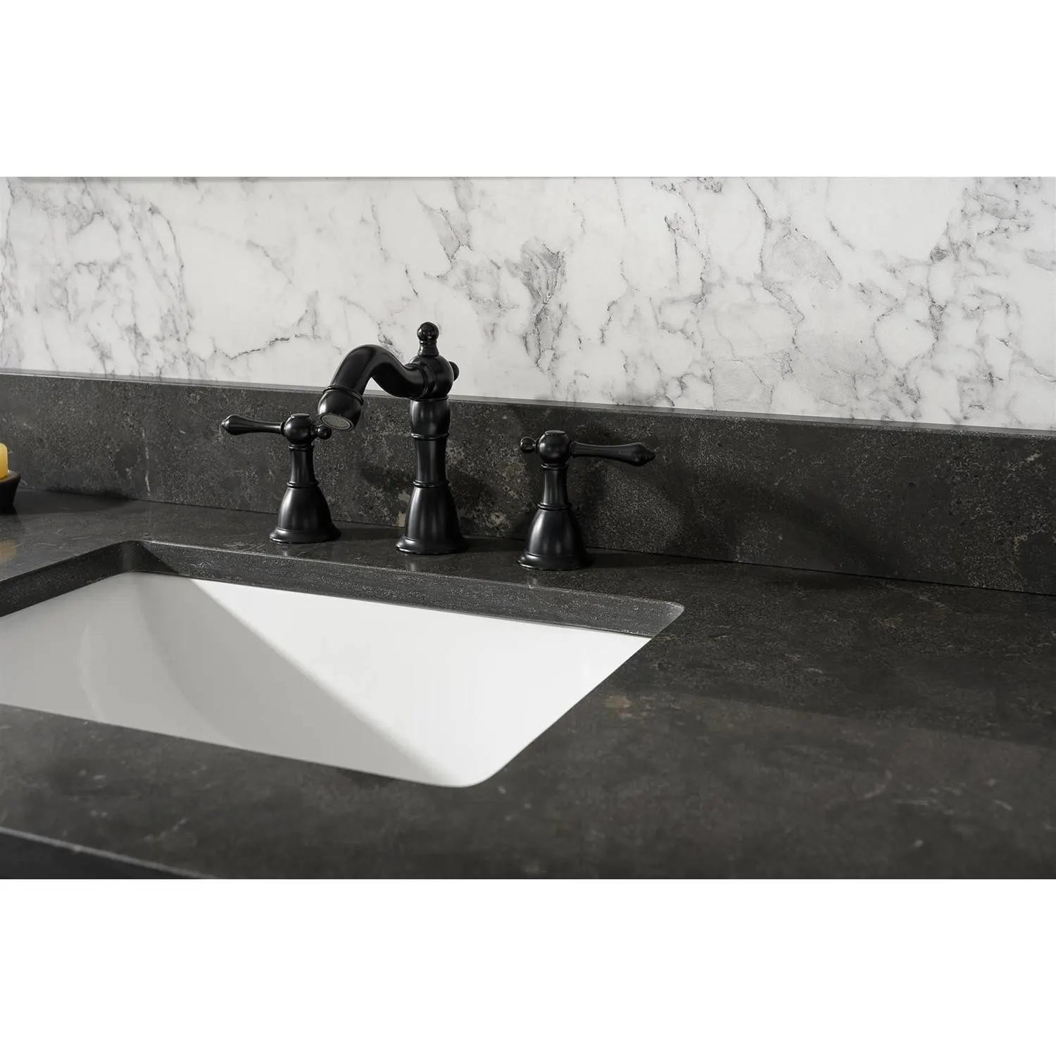 Legion Furniture 60 Inch Blue Lime Stone Top Pewter Green Vanity Cabinet - image 7