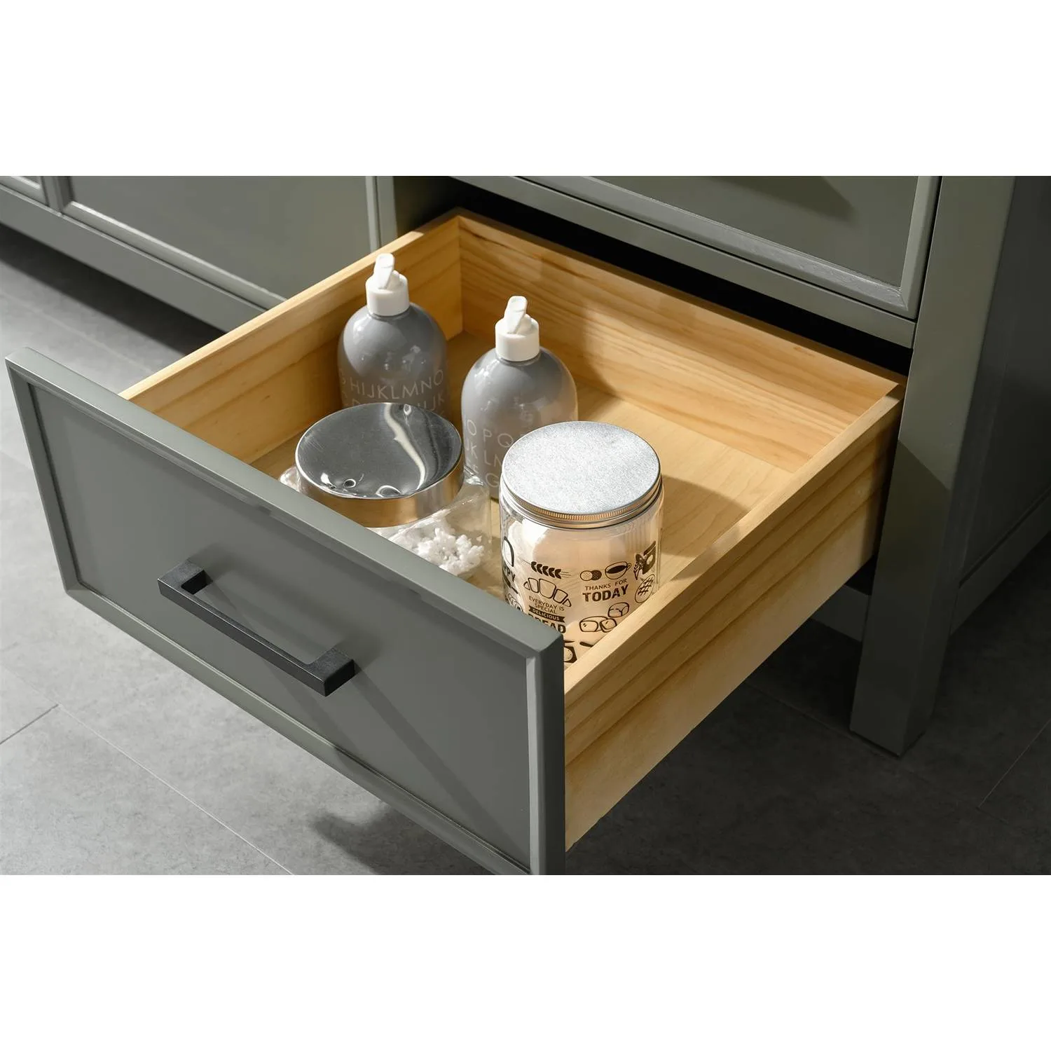 Legion Furniture 60 Inch Blue Lime Stone Top Pewter Green Vanity Cabinet - image 10