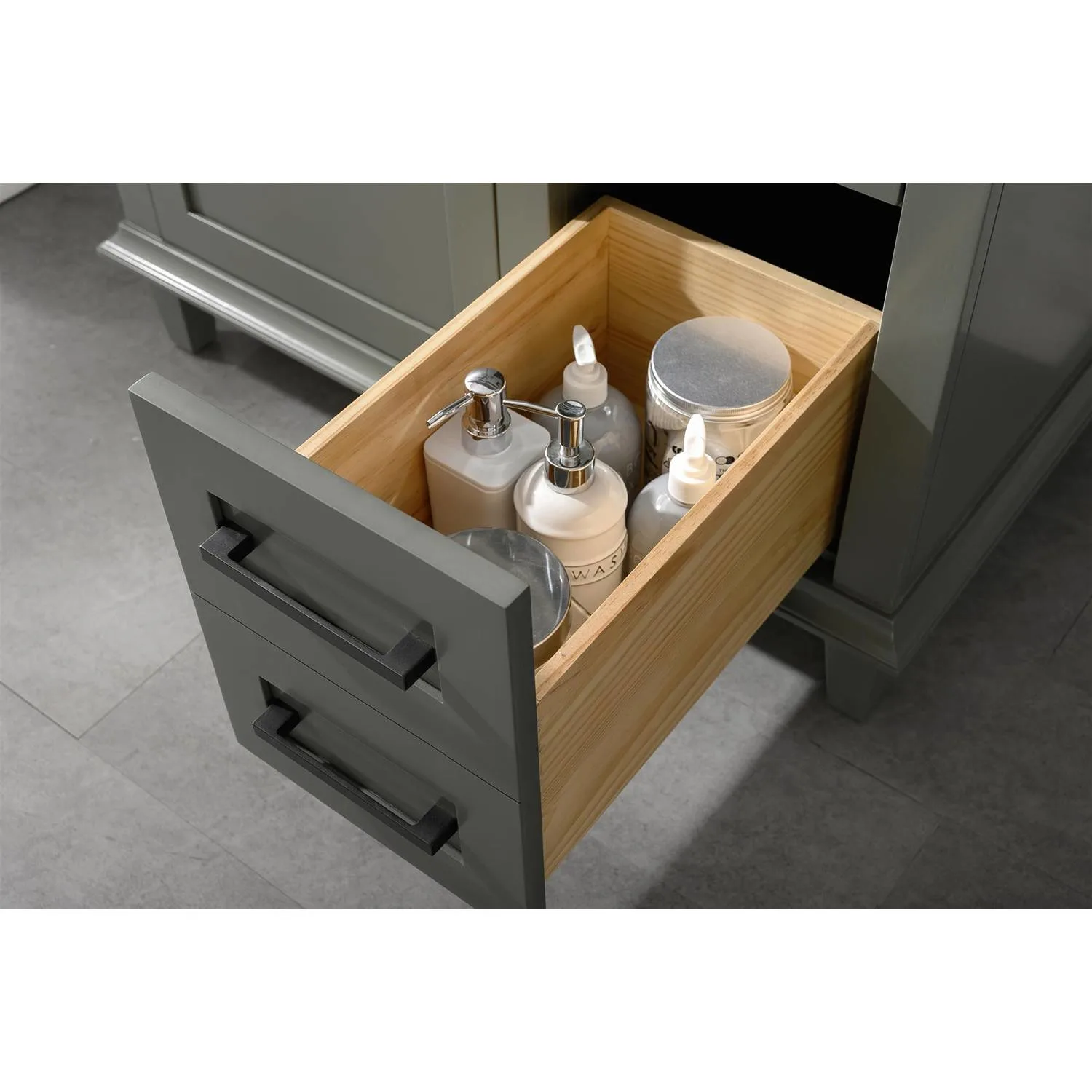 Legion Furniture 36 Inch Blue Lime Stone Top Pewter Green Vanity Cabinet - image 7