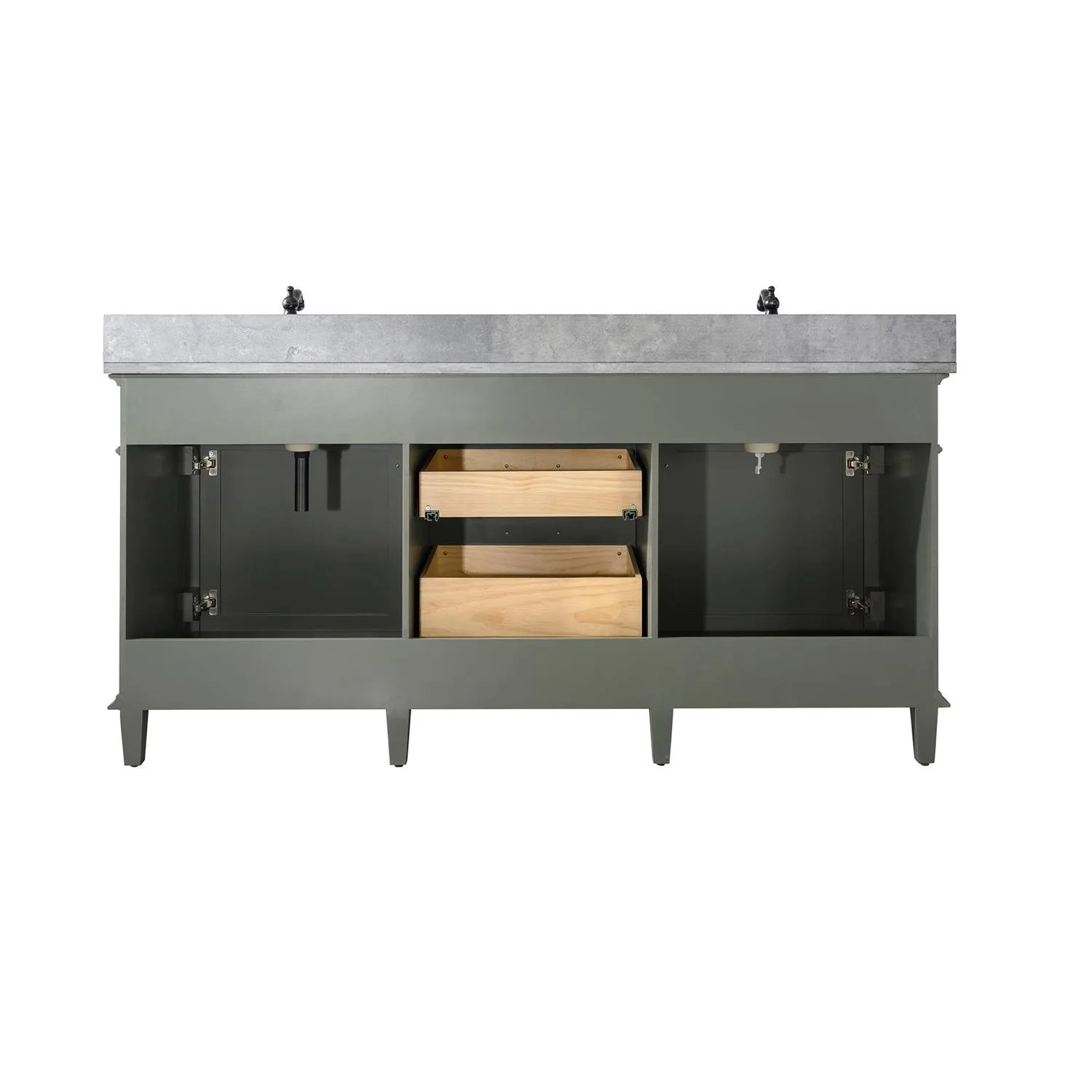 Legion Furniture 72 Inch Blue Lime Stone Top Pewter Green Vanity Cabinet - image 17