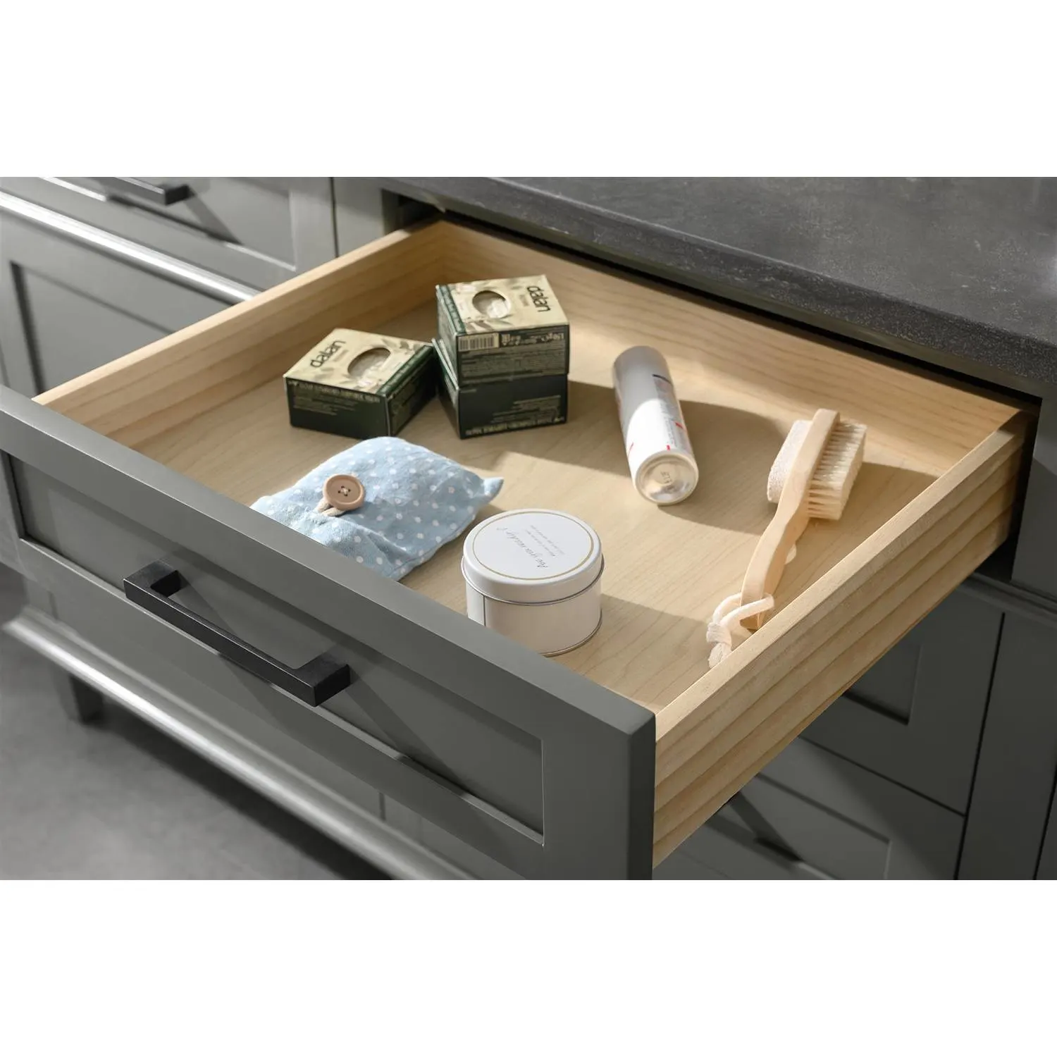 Legion Furniture 72 Inch Blue Lime Stone Top Pewter Green Vanity Cabinet - image 9