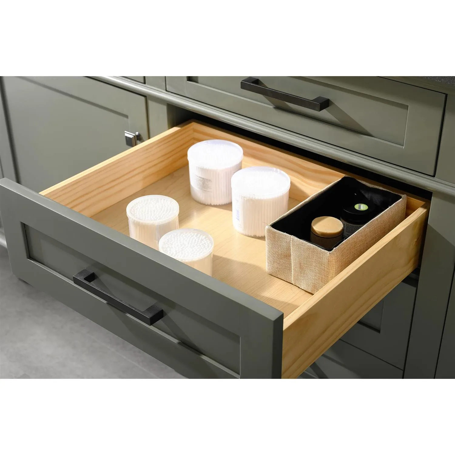 Legion Furniture 72 Inch Blue Lime Stone Top Pewter Green Vanity Cabinet - image 10