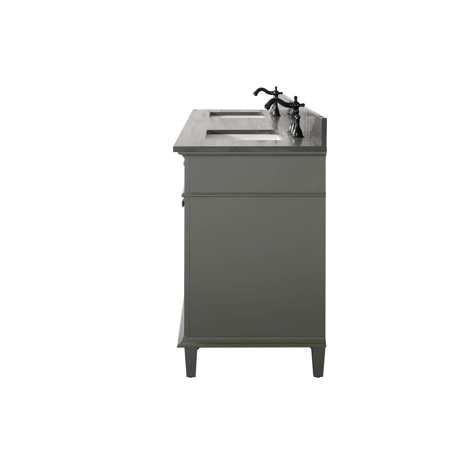 Legion Furniture 80 Inch Blue Lime Stone Top Pewter Green Vanity Cabinet - image 22