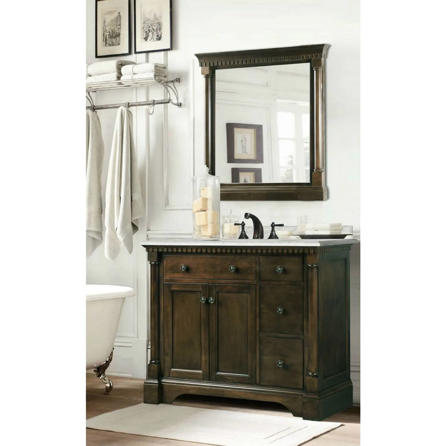 Legion Furniture 36 Inch Carrara White Top Ceramic Sink Vanity Cabinet - image 8