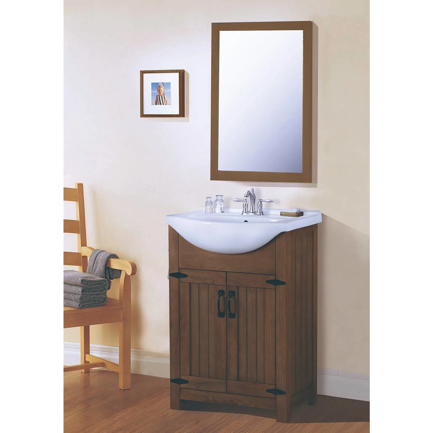 Legion Furniture 24 Inch White Ceramic Top and Sink Vanity Cabinet - image 3