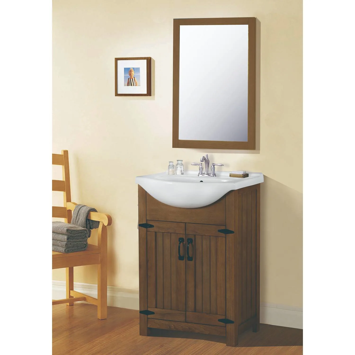 Legion Furniture 24 Inch White Ceramic Top and Sink Vanity Cabinet - image 5