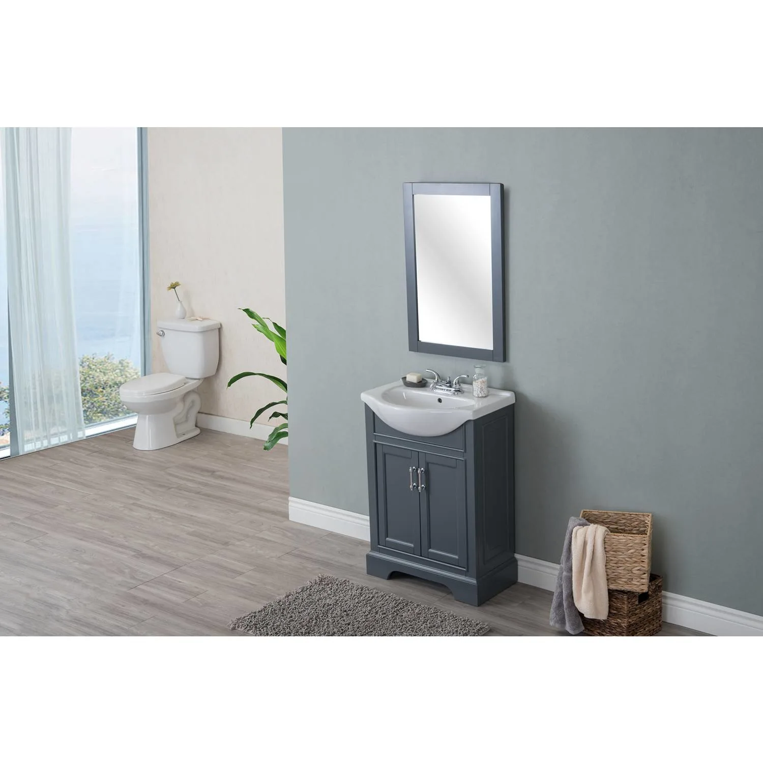 Legion Furniture 24 Inch White Ceramic Top and Sink Vanity Cabinet - image 14