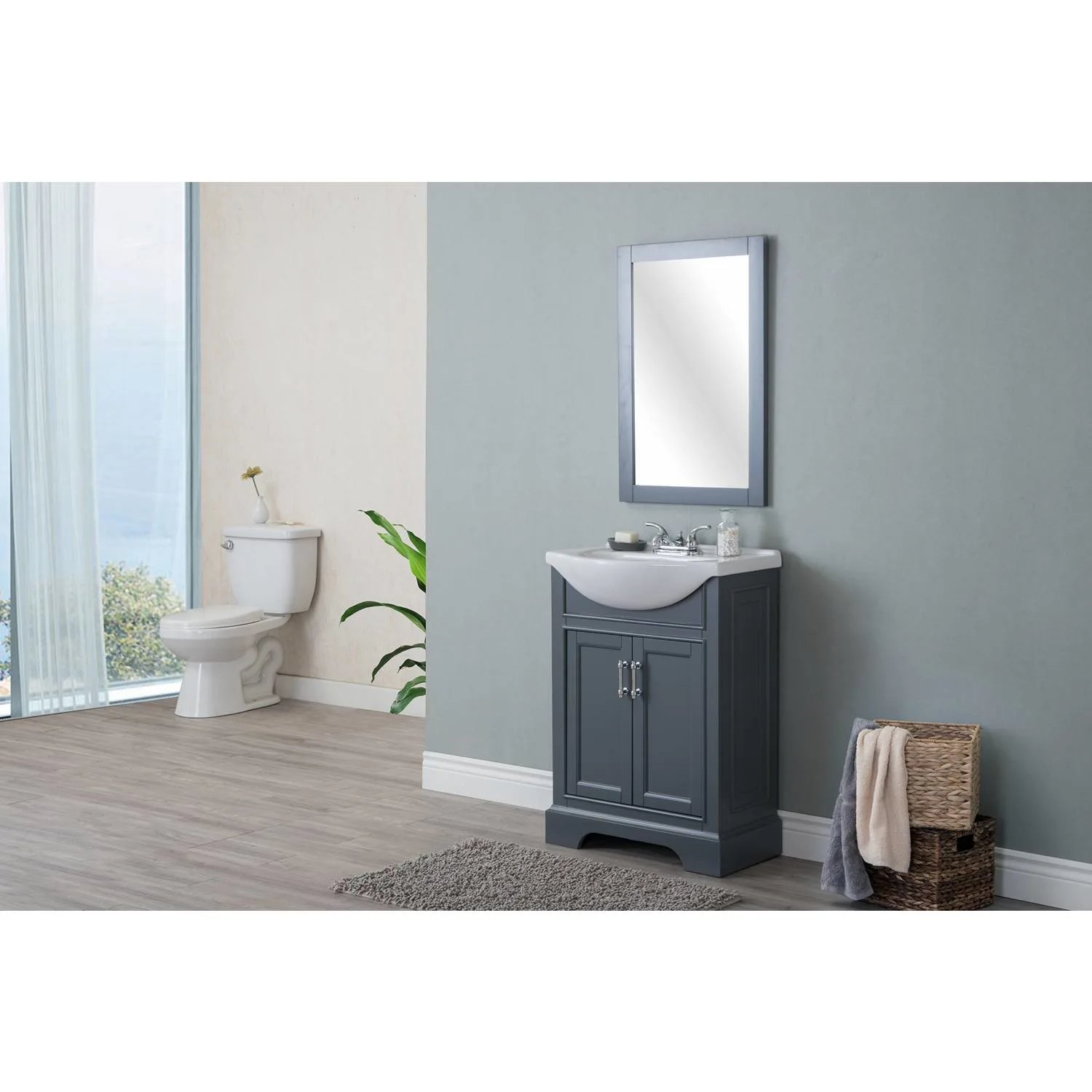 Legion Furniture 24 Inch White Ceramic Top and Sink Vanity Cabinet - image 16