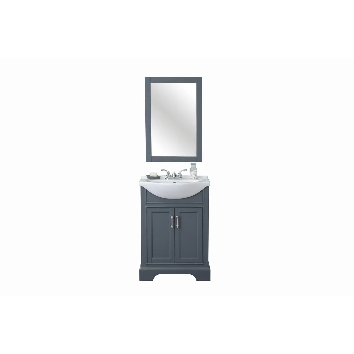 Legion Furniture 24 Inch White Ceramic Top and Sink Vanity Cabinet - image 3