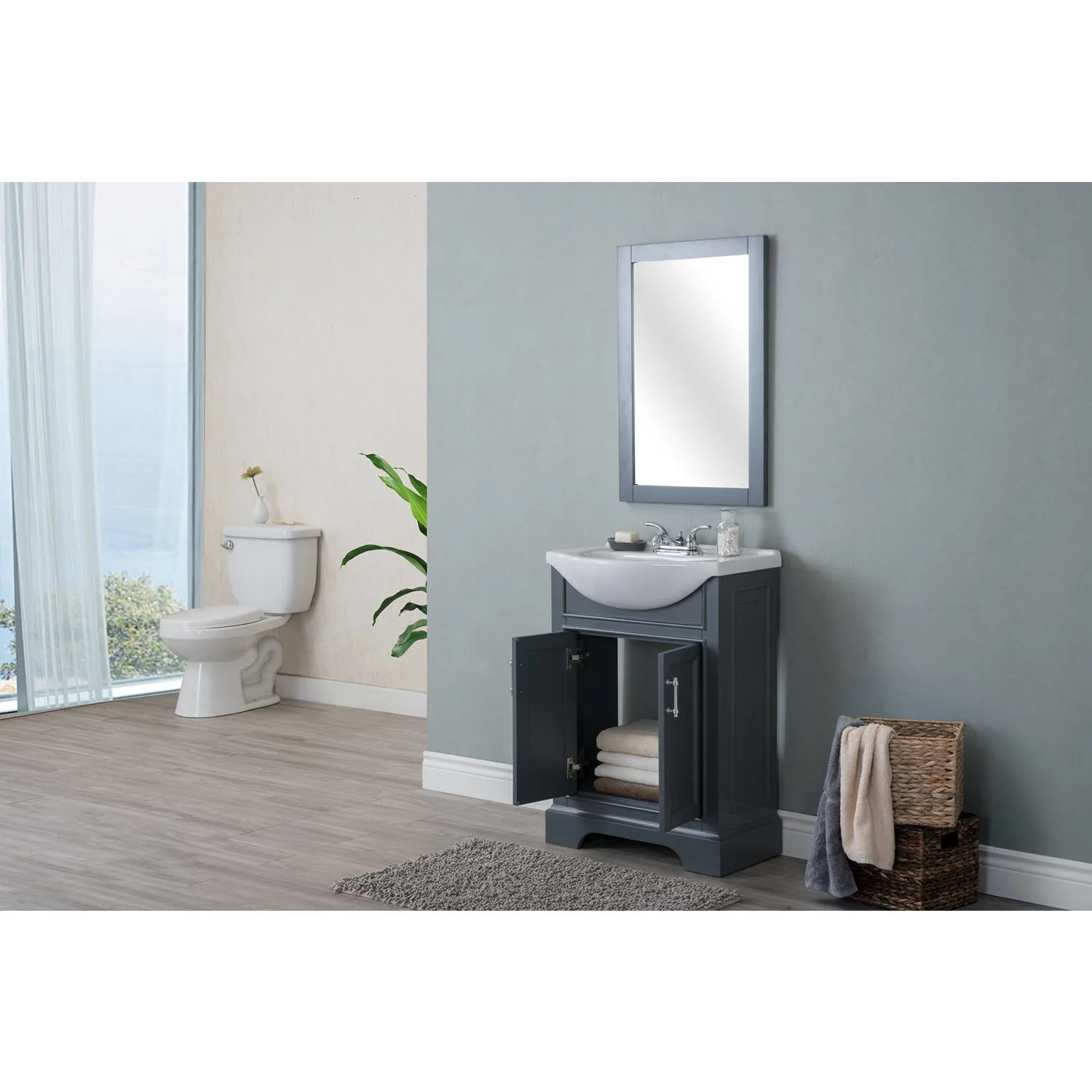 Legion Furniture 24 Inch White Ceramic Top and Sink Vanity Cabinet - image 8