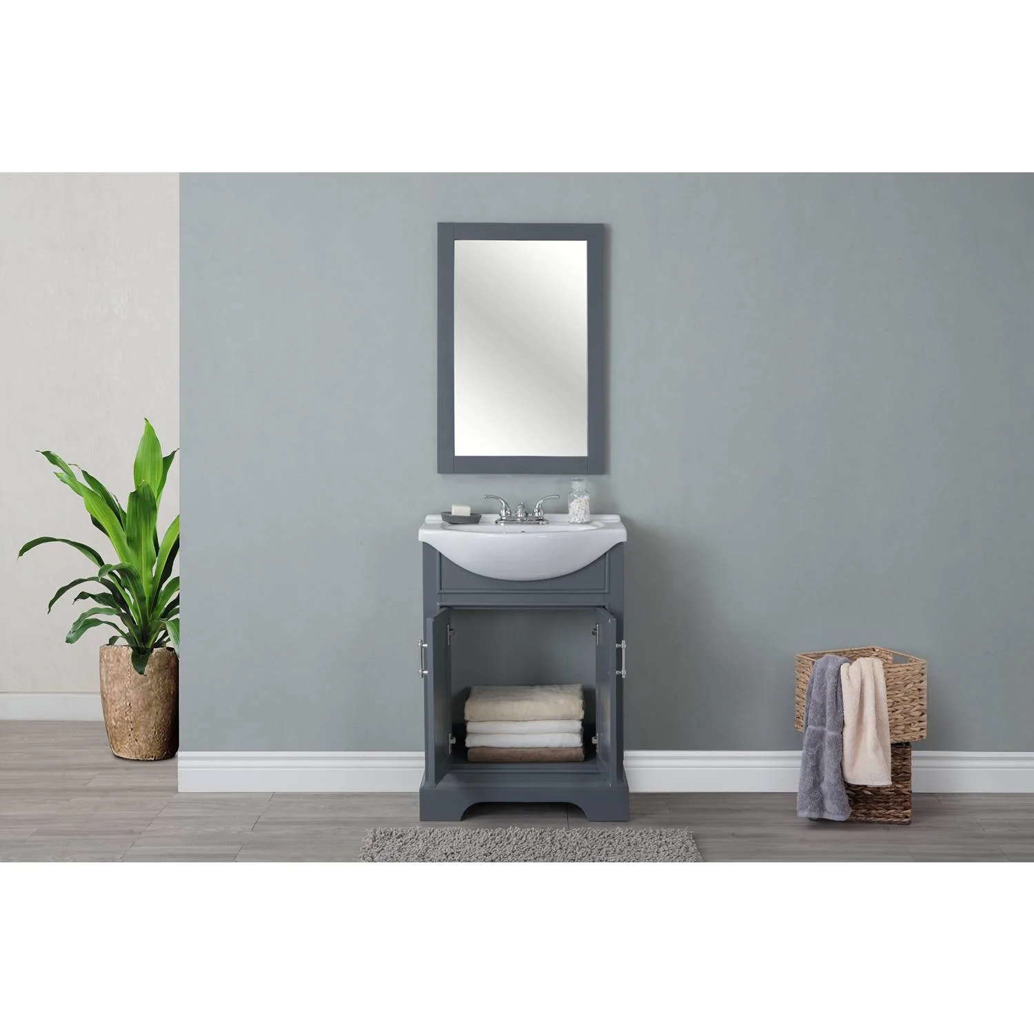 Legion Furniture 24 Inch White Ceramic Top and Sink Vanity Cabinet - image 10