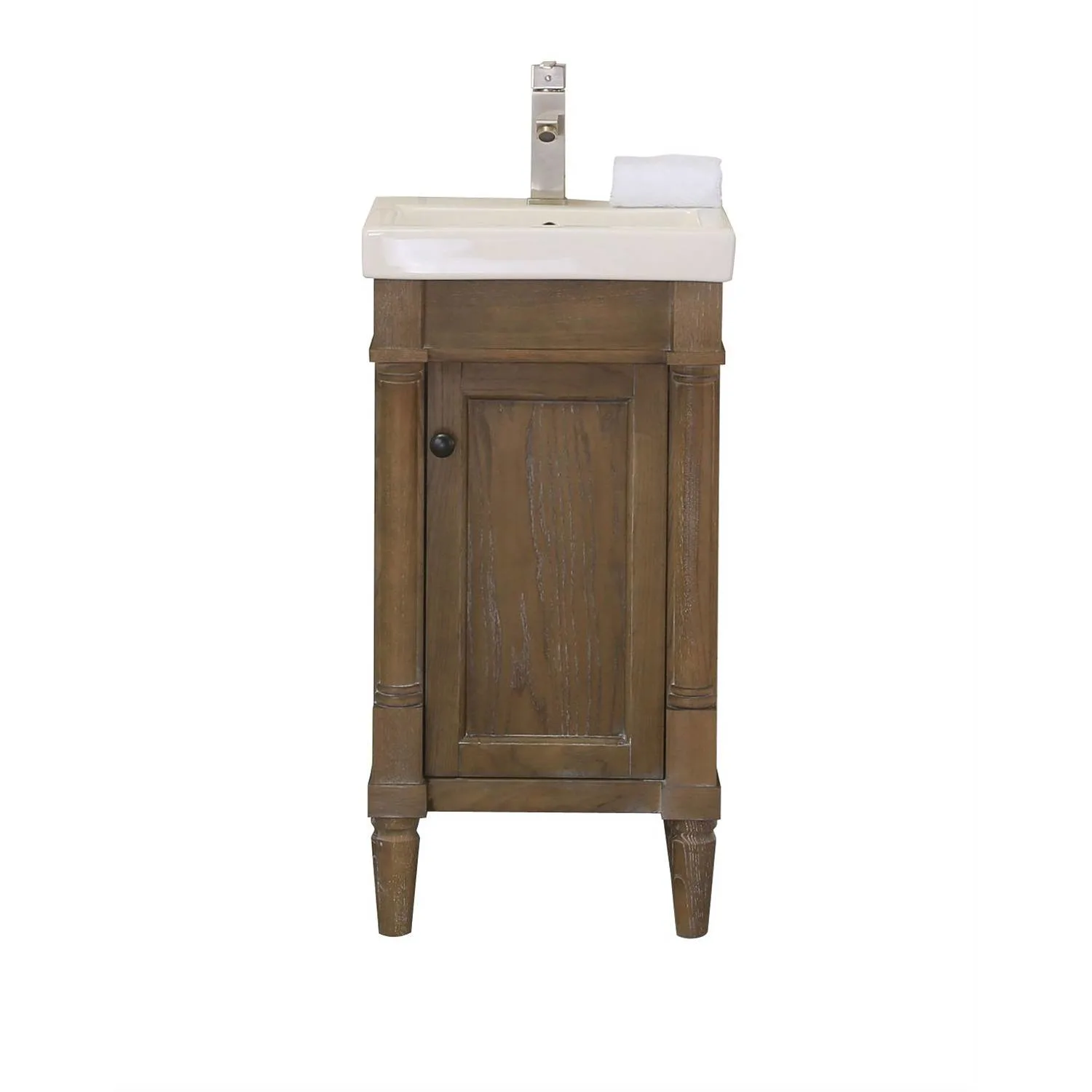 Legion Furniture 18 Inch White Porcelain Top and Sink Vanity Cabinet