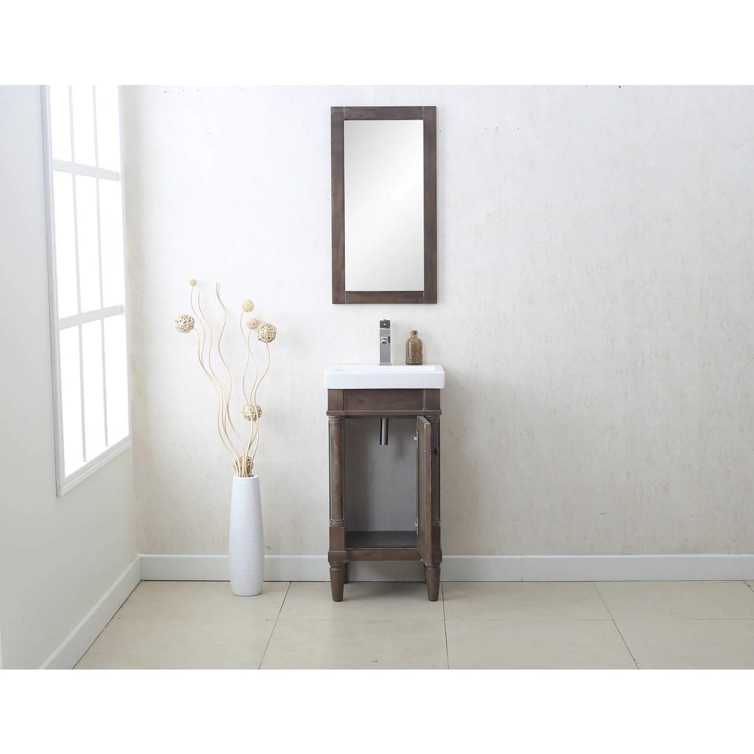 Legion Furniture 18 Inch White Porcelain Top and Sink Vanity Cabinet - image 11