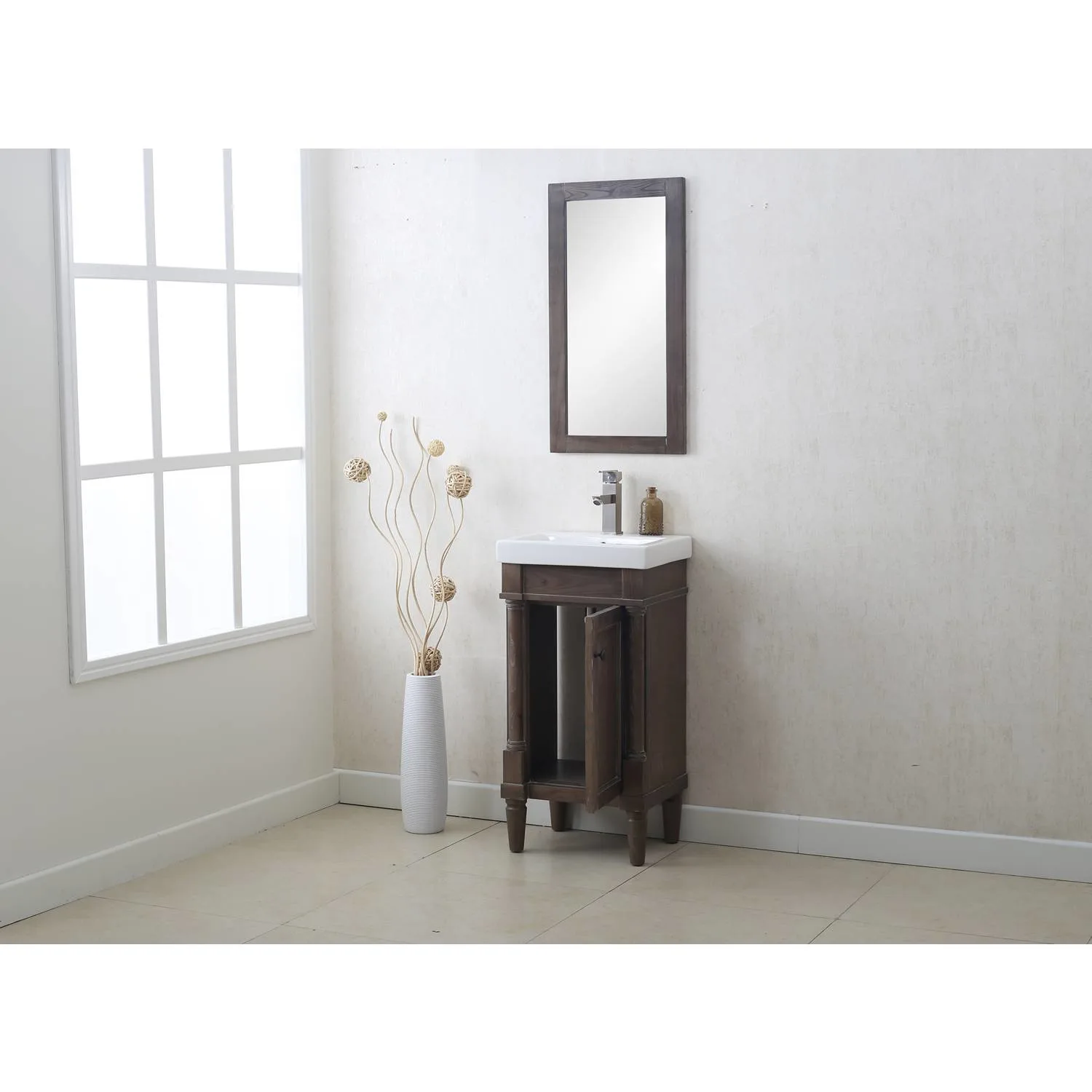 Legion Furniture 18 Inch White Porcelain Top and Sink Vanity Cabinet - image 12