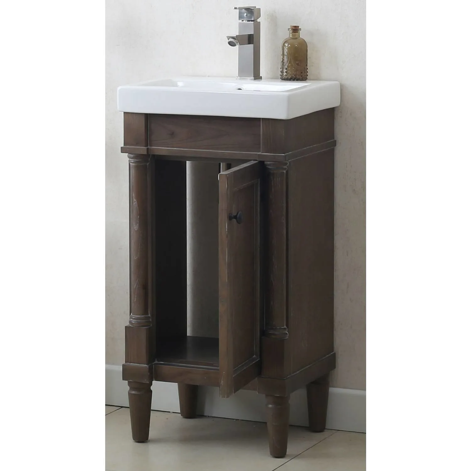 Legion Furniture 18 Inch White Porcelain Top and Sink Vanity Cabinet - image 13