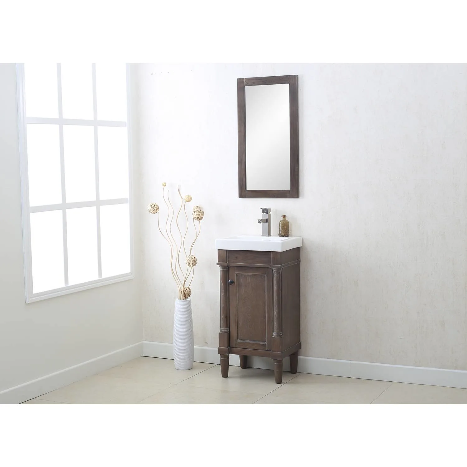 Legion Furniture 18 Inch White Porcelain Top and Sink Vanity Cabinet - image 15