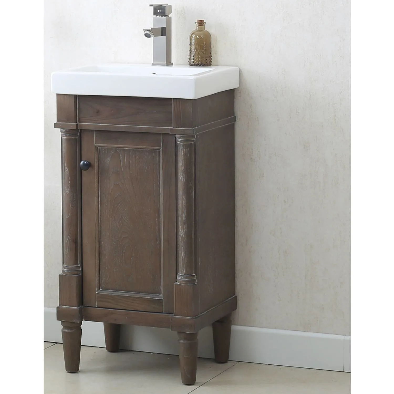 Legion Furniture 18 Inch White Porcelain Top and Sink Vanity Cabinet - image 16