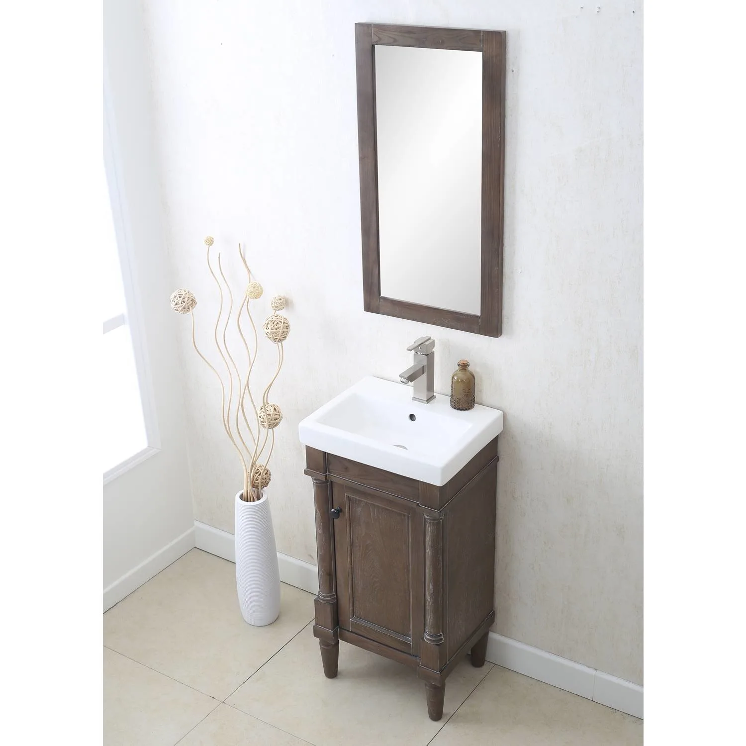 Legion Furniture 18 Inch White Porcelain Top and Sink Vanity Cabinet - image 17