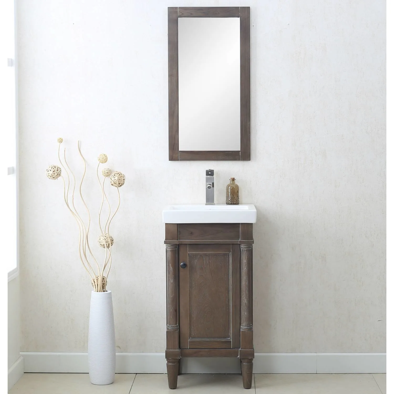 Legion Furniture 18 Inch White Porcelain Top and Sink Vanity Cabinet - image 4