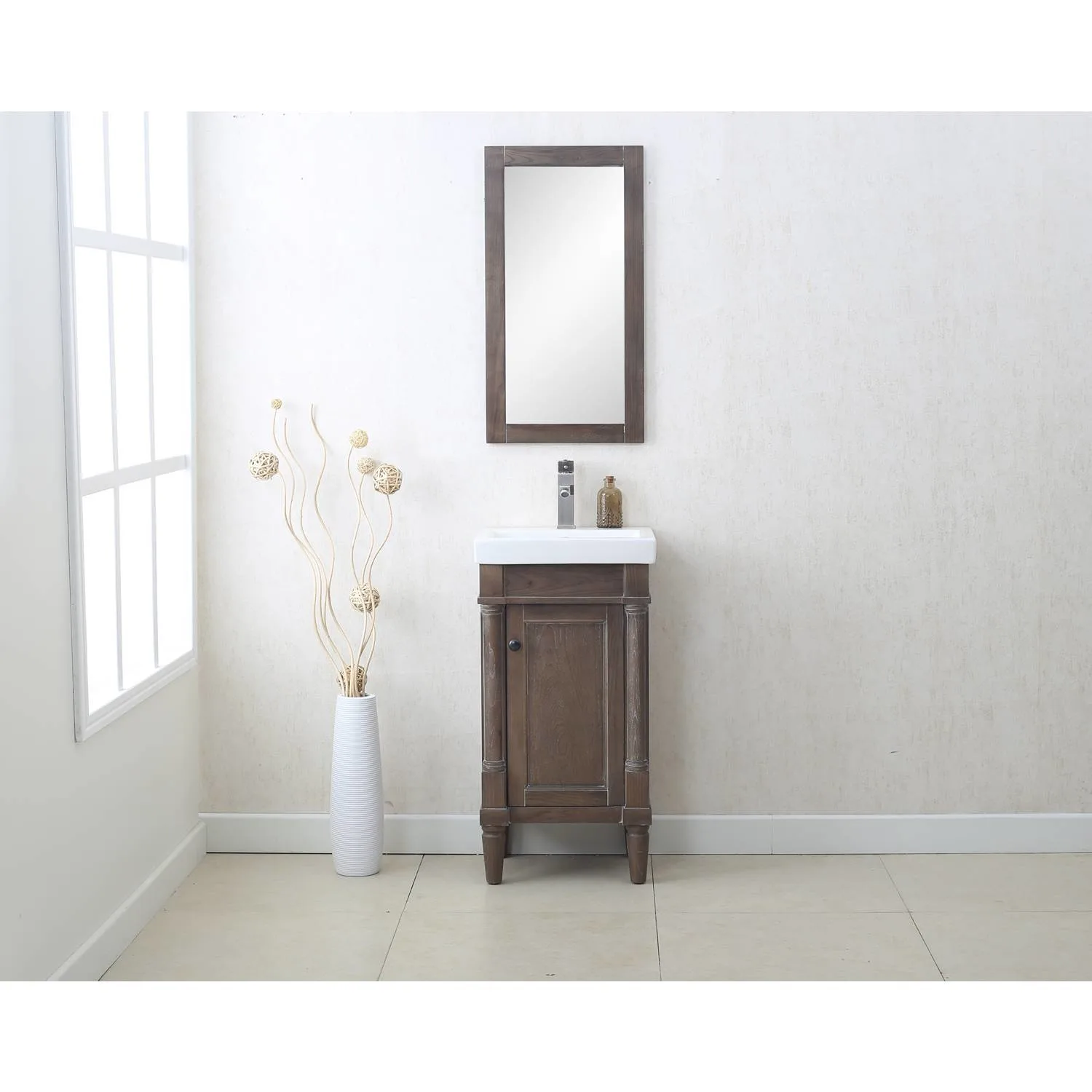 Legion Furniture 18 Inch White Porcelain Top and Sink Vanity Cabinet - image 5