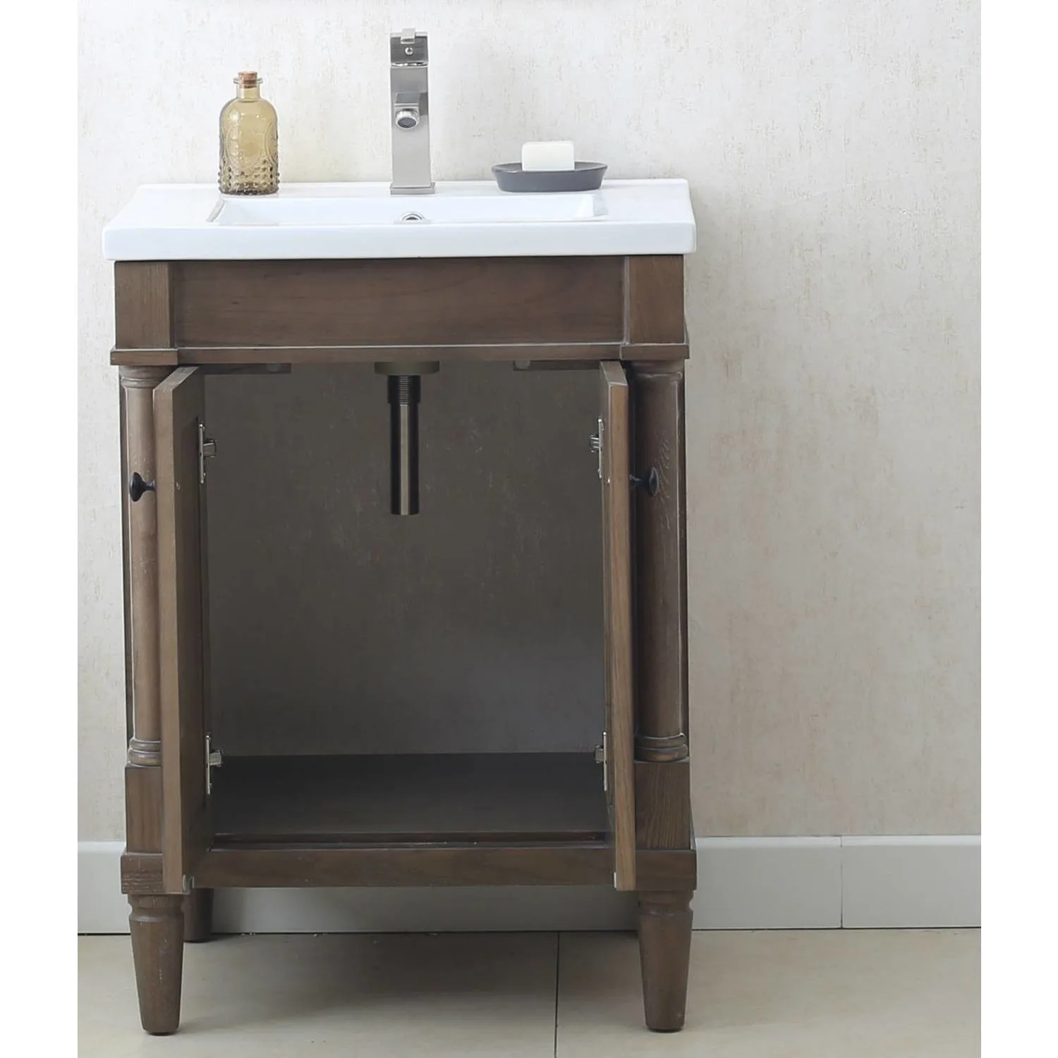 Legion Furniture 24 Inch White Porcelain Top and Sink Vanity Cabinet - image 11