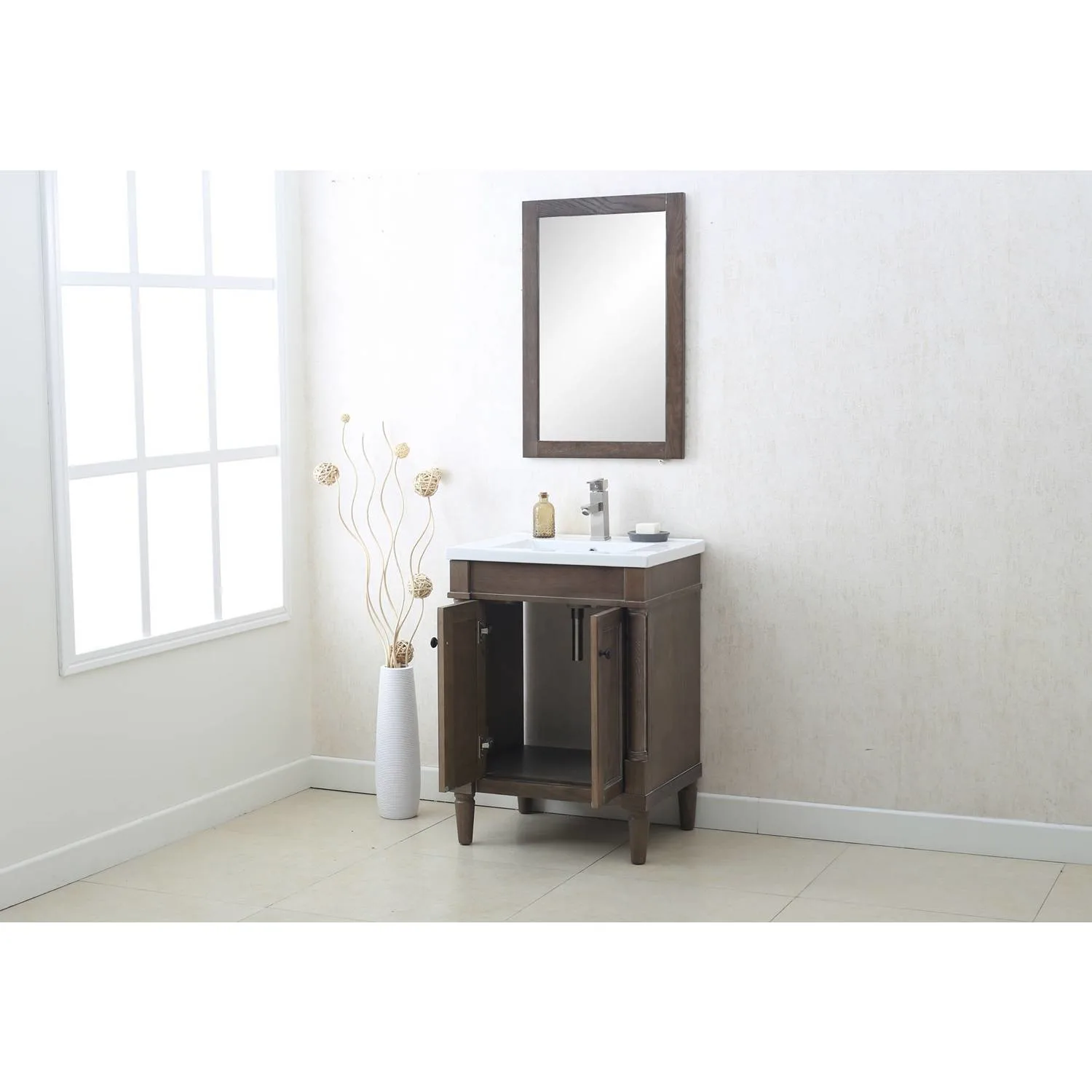 Legion Furniture 24 Inch White Porcelain Top and Sink Vanity Cabinet - image 12