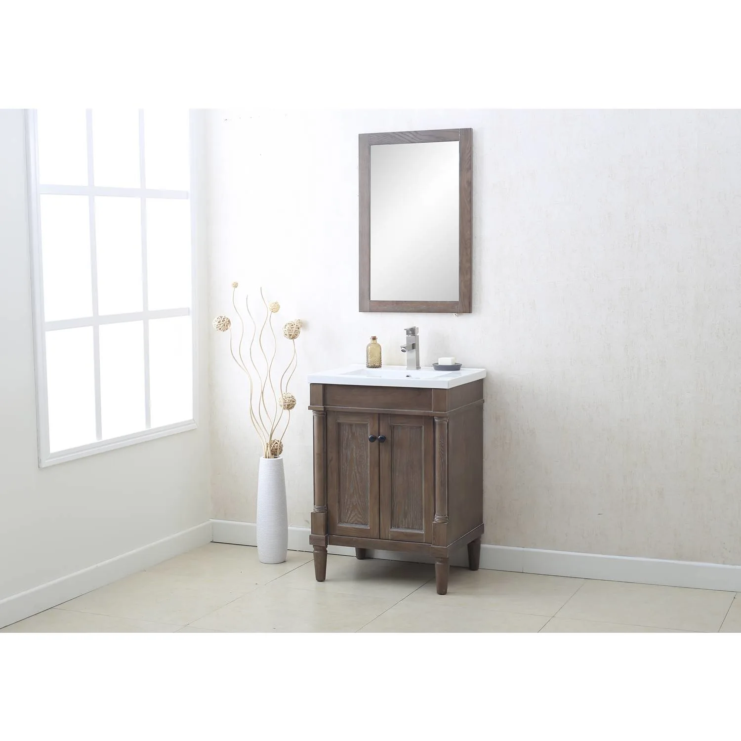 Legion Furniture 24 Inch White Porcelain Top and Sink Vanity Cabinet - image 14